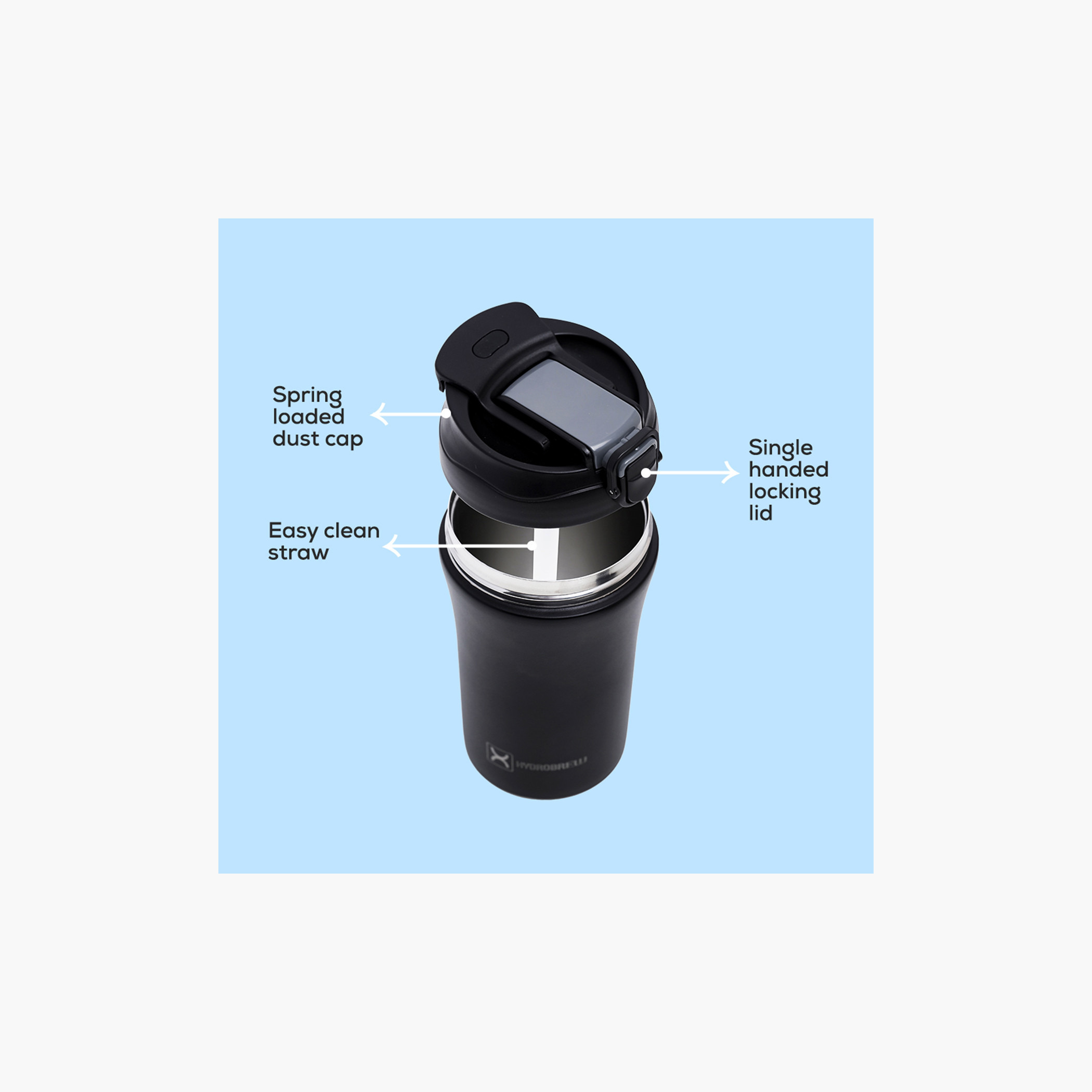 Hydrobrew Stainless Steel Insulated Tumbler Water Bottle - 400 ml-school-waterbottles-image-6