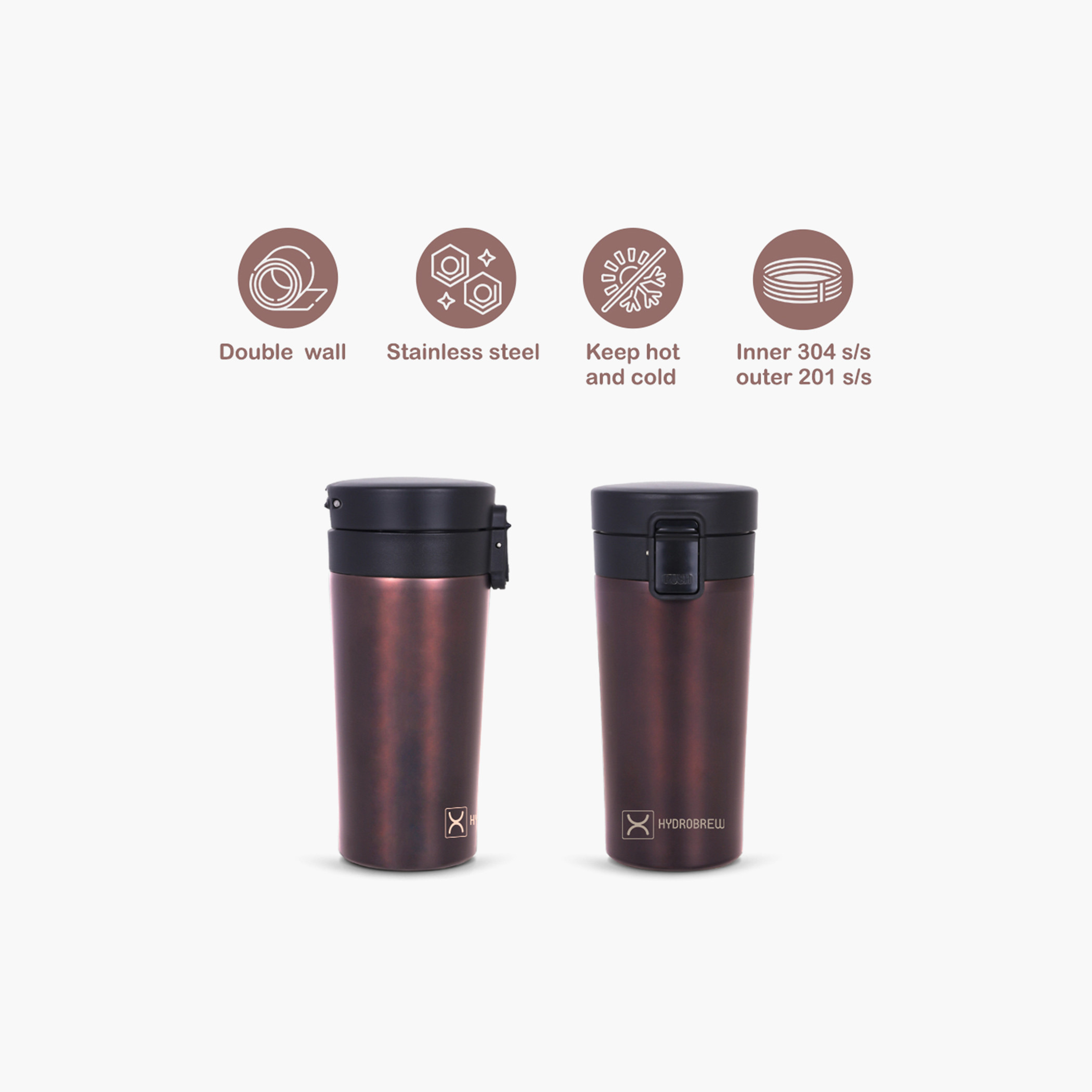 Hydrobrew Insulated Tumbler Water Bottle - 380 ml-school-waterbottles-image-5