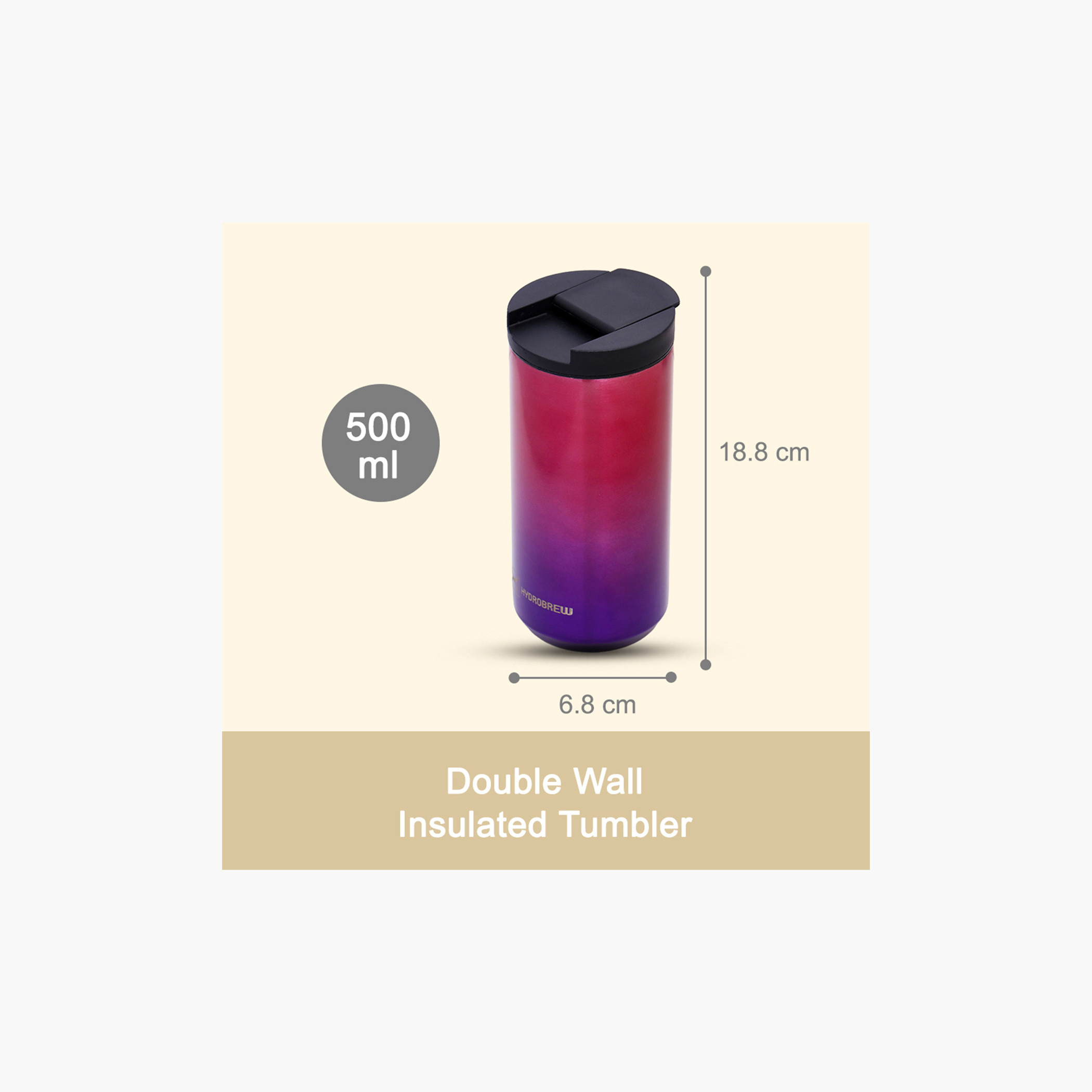 قارورة مياه كوب معزولة بجدار مزدوج من هيدروبرو - 500 مل-school-waterbottles-image-3