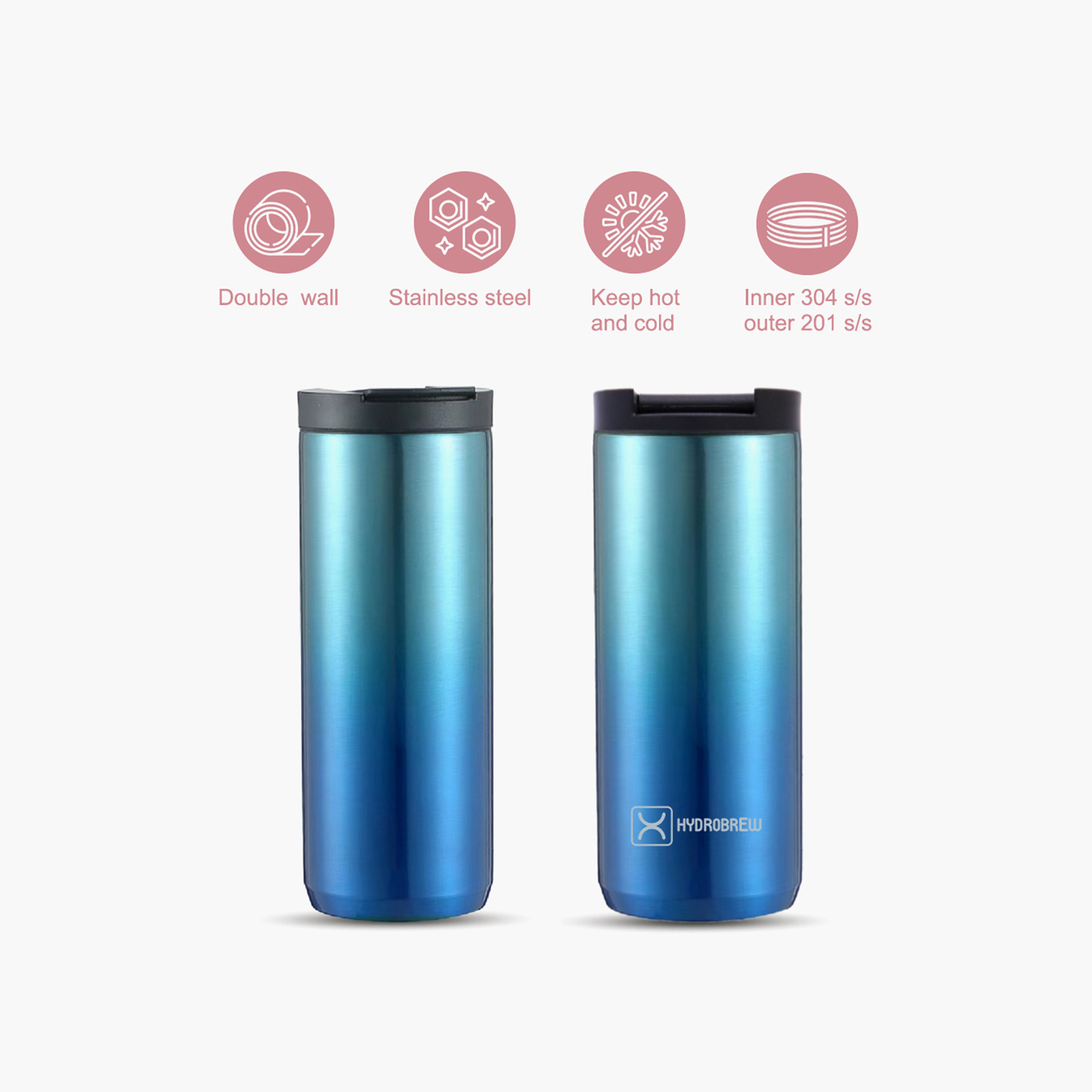 قاروة مياه معزولة بجدار مزدوج من هيدروبرو - 400 مل-school-waterbottles-image-5