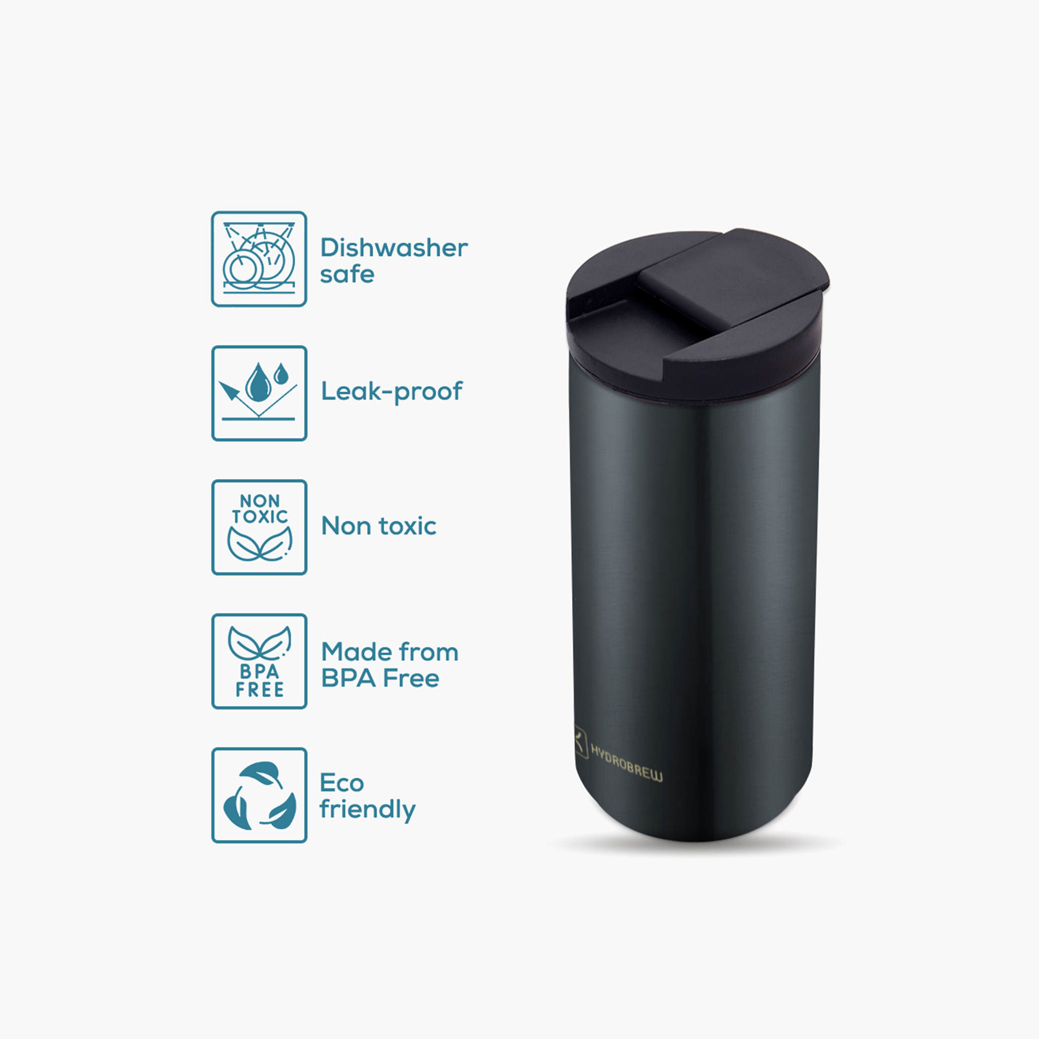 Hydrobrew Double Wall Insulated Tumbler Water Bottle - 500 ml-school-waterbottles-image-4