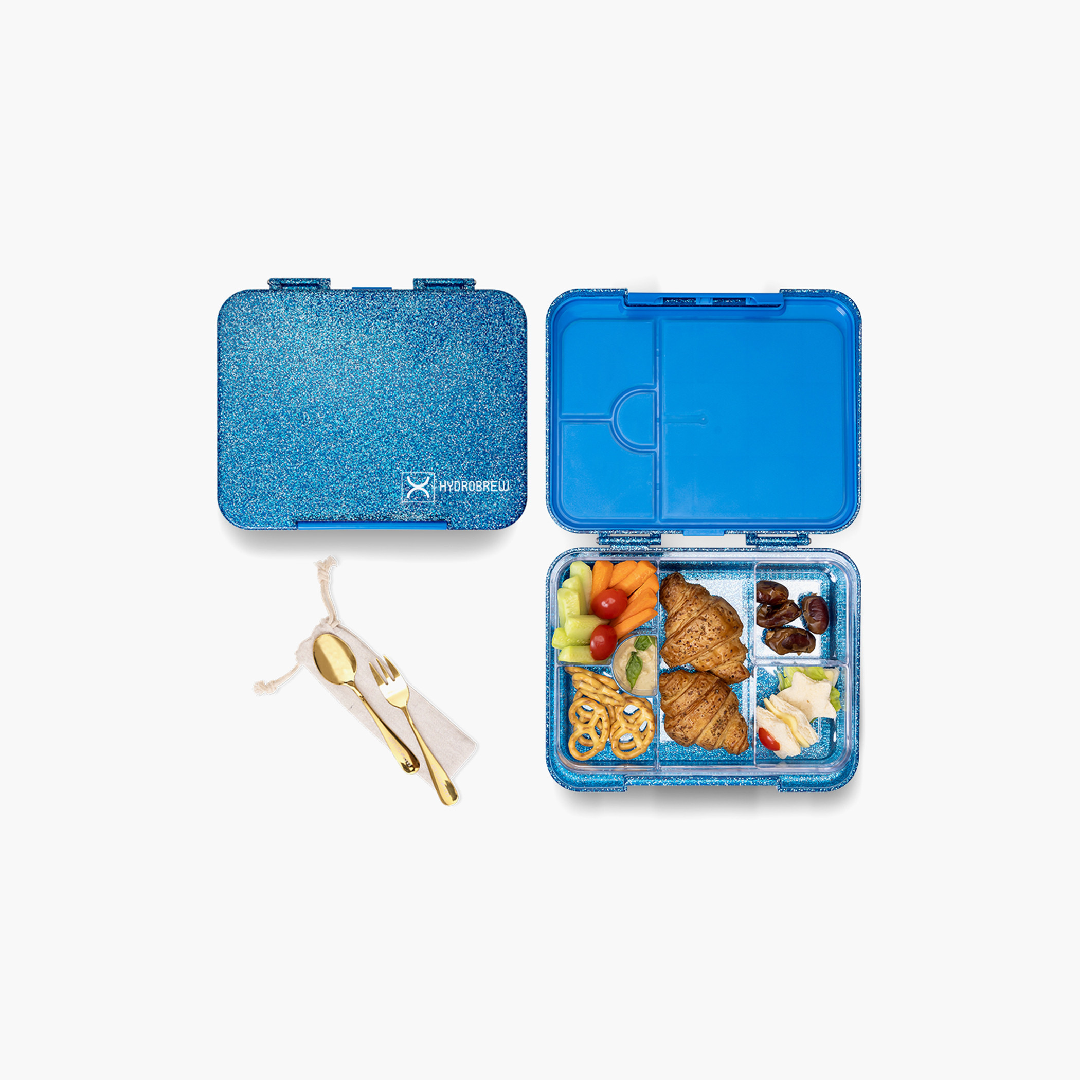 Hydrobrew Embellished 6-4 Compartment Convertible Bento Lunch Box-school-lunchessentials-lunchboxes-image-1