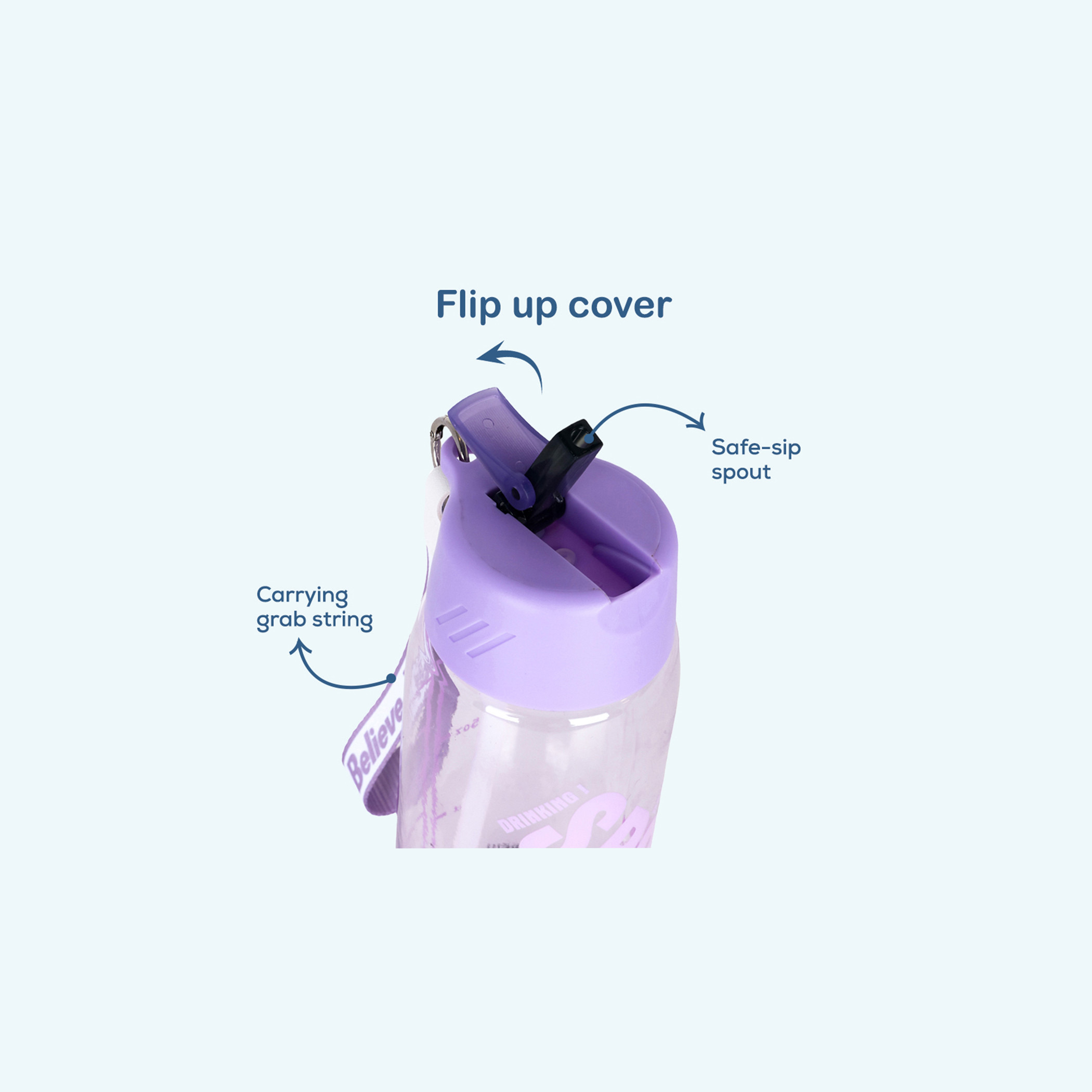 قارورة مياه بطبعات وحبل للامساك من هيدروبرو - 800 مل-school-waterbottles-image-5