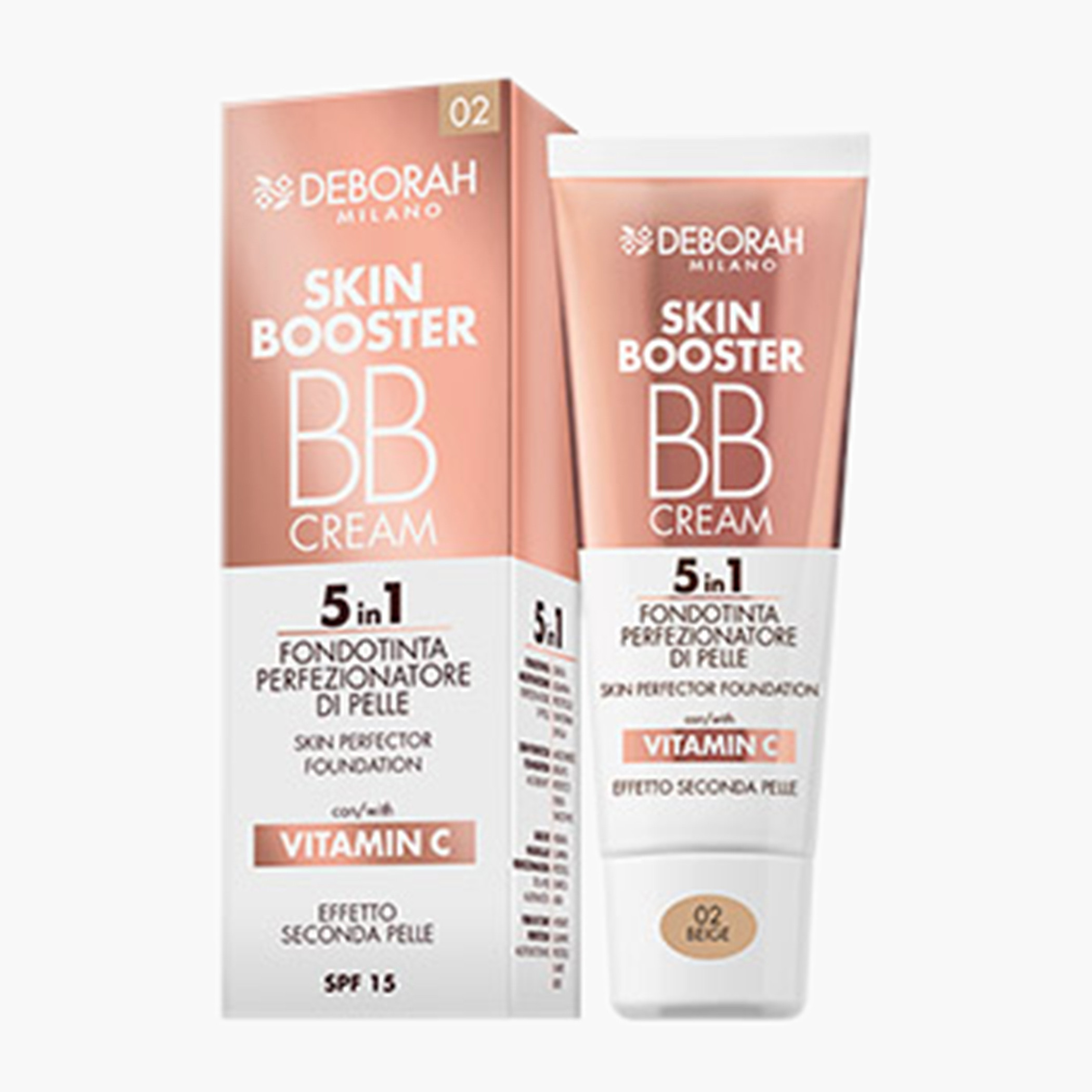كريم أساس بي بي سكين بوستر 5 في 1 لبشرة مثالية بفيتامين سي من ديبورا - 30 مل-beautyandpersonalcare-makeup-face-bbandcccreams-image-1
