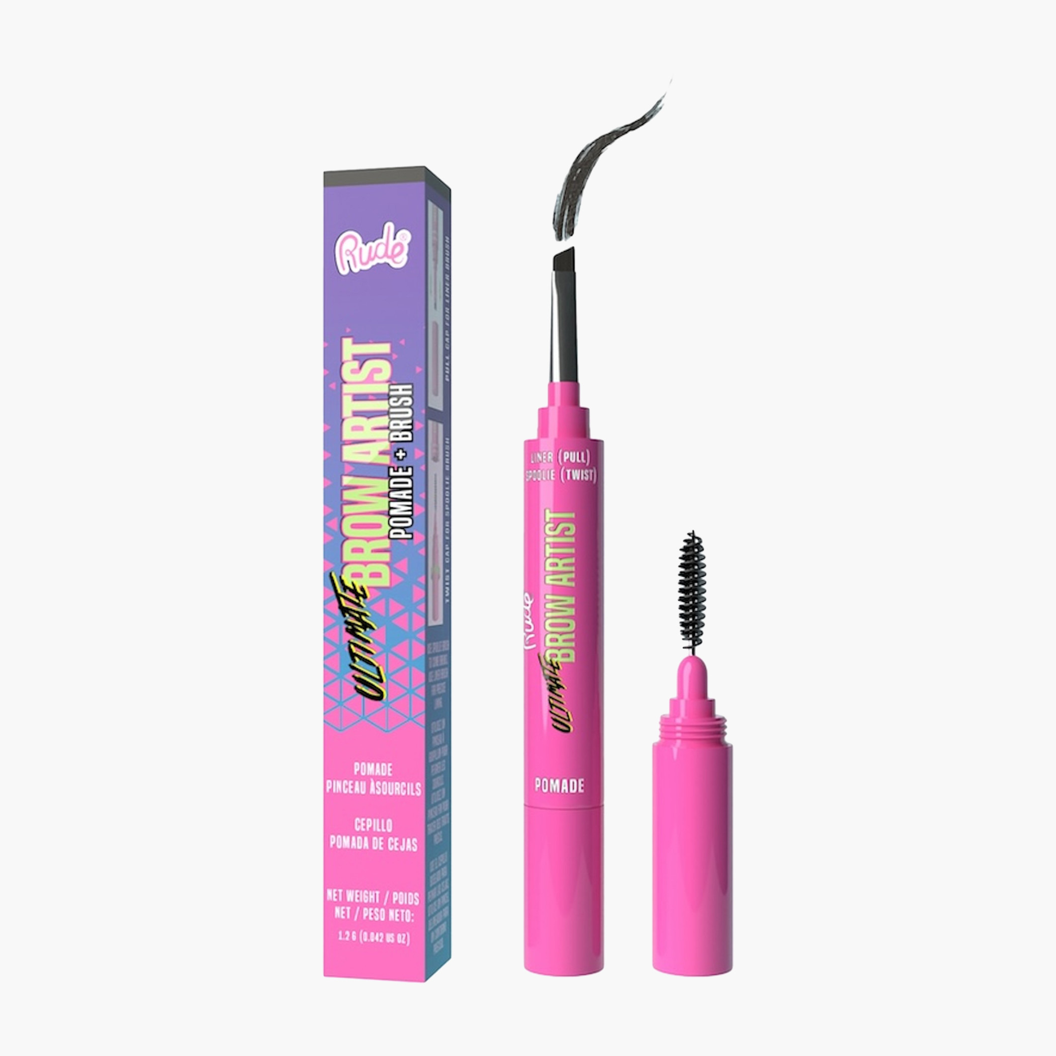 Rude Ultimate Brow Artist Pomade and Brush - 1.2 gms-beautyandpersonalcare-makeup-eyes-eyebrows-image-1