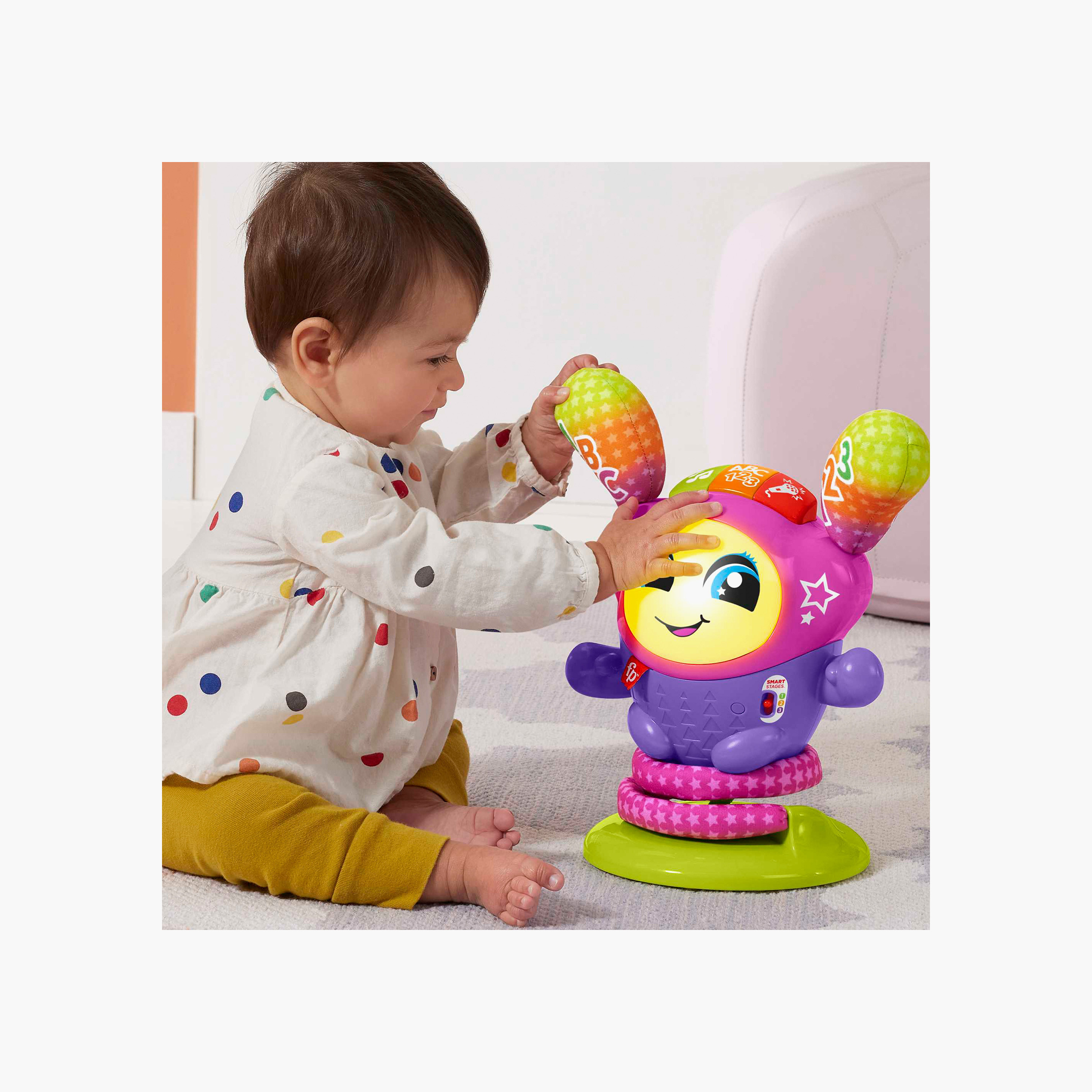 Fisher-Price Interactive Baby and Toddler Toy with Music Lights & Bouncing Action, DJ Bouncin’ Star-toys-babyandtoddlertoys-learningtoys-image-4