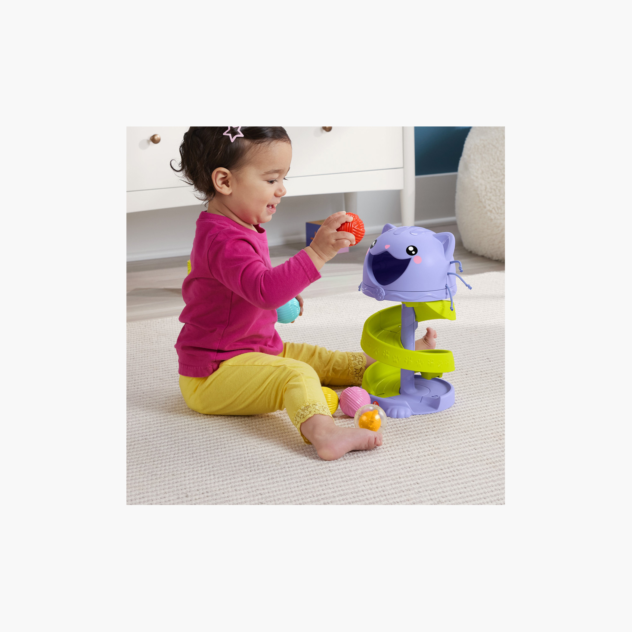Fisher-Price Pets Purrr-fect Ball Tower Activity Centre for Developmental Play Ages 9+ Months-toys-babyandtoddlertoys-learningtoys-image-2