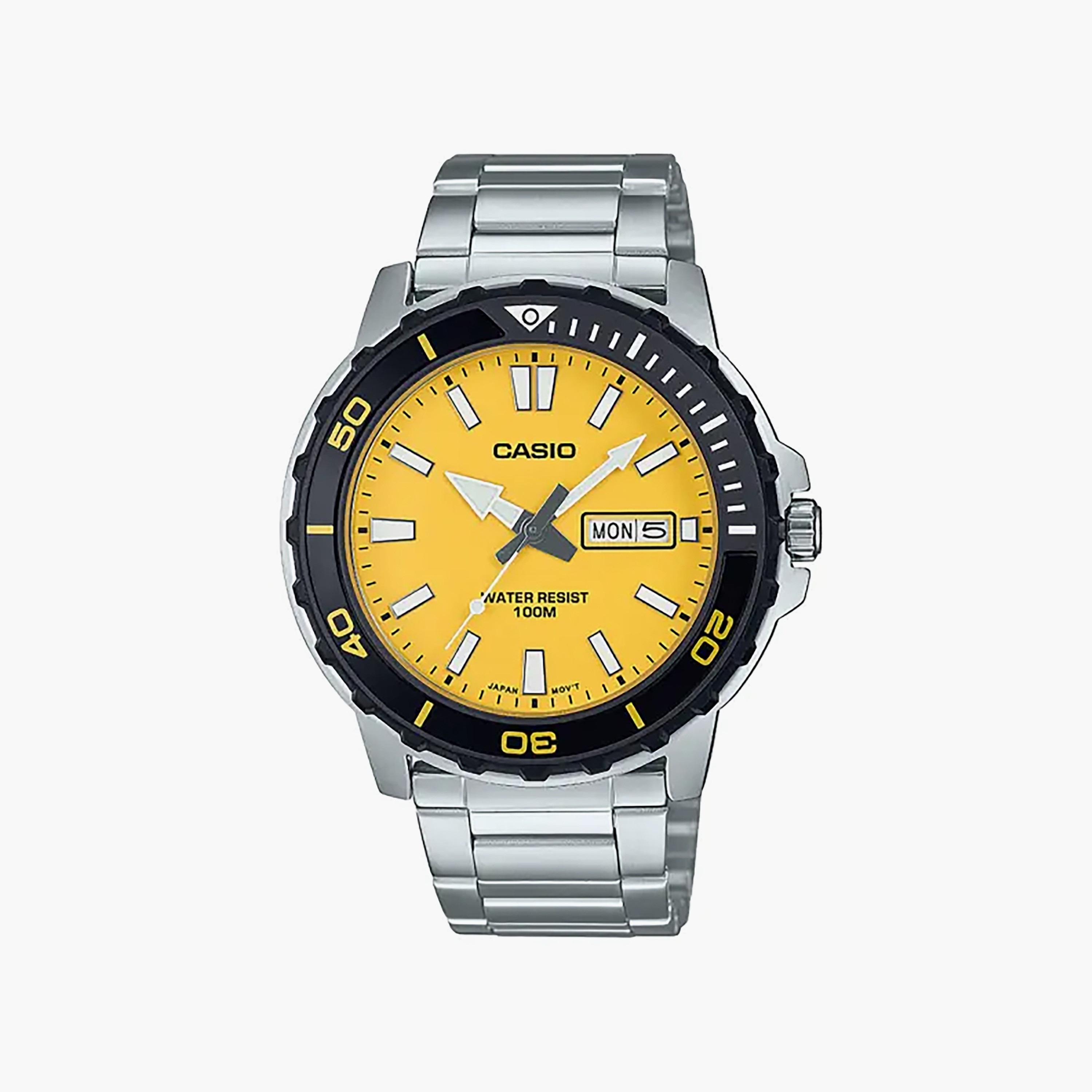 Casio Men's 45 MM Silver Analog Stainless Steel Watch | MTD-125D-9AVDF-men-watchesandjewellery-watches-image-1