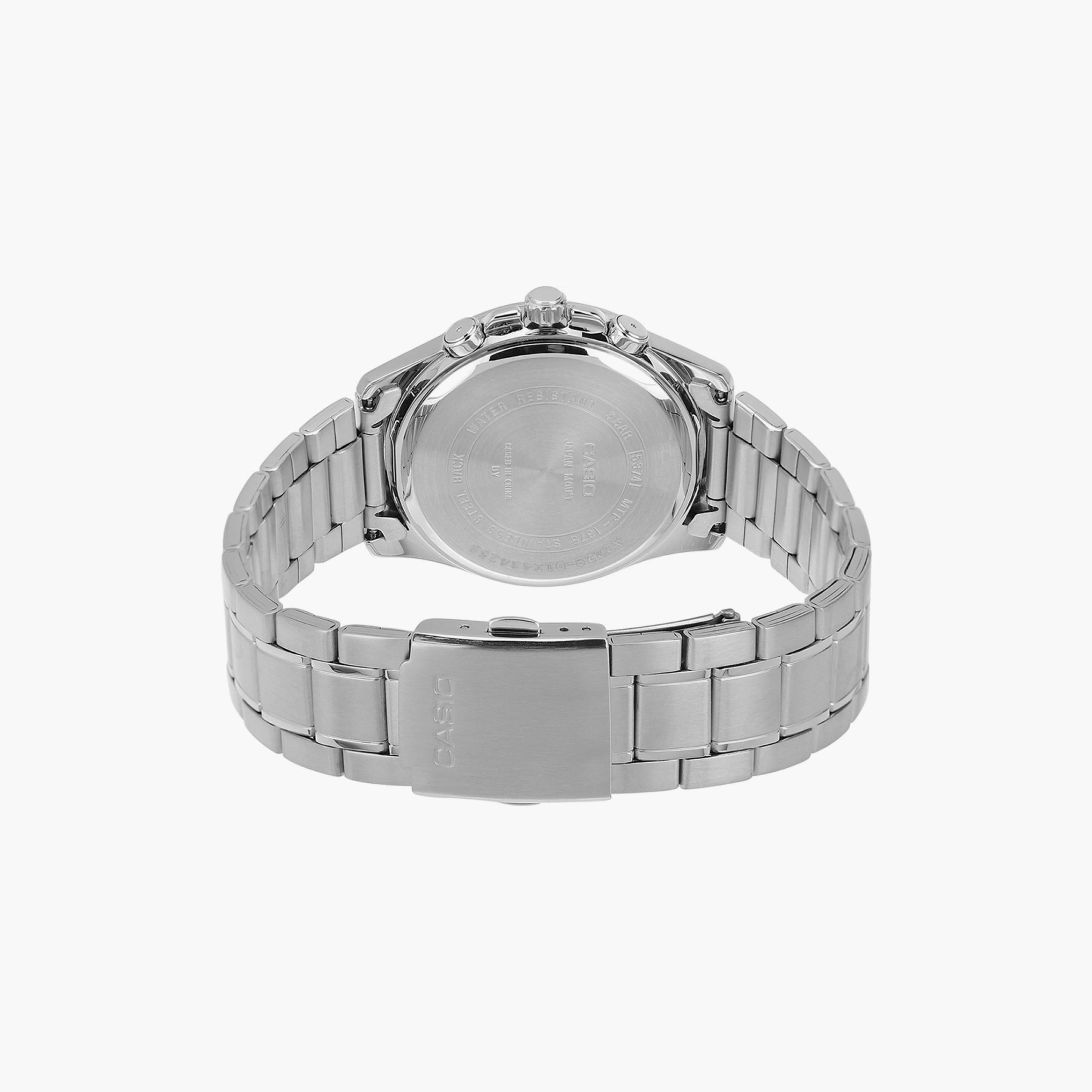 ساعة كاسيو للرجال 42 ملم فضية ذات انالوج من الستانلس ستيل | MTP-1375D-2A1VDF-men-watchesandjewellery-watches-image-3