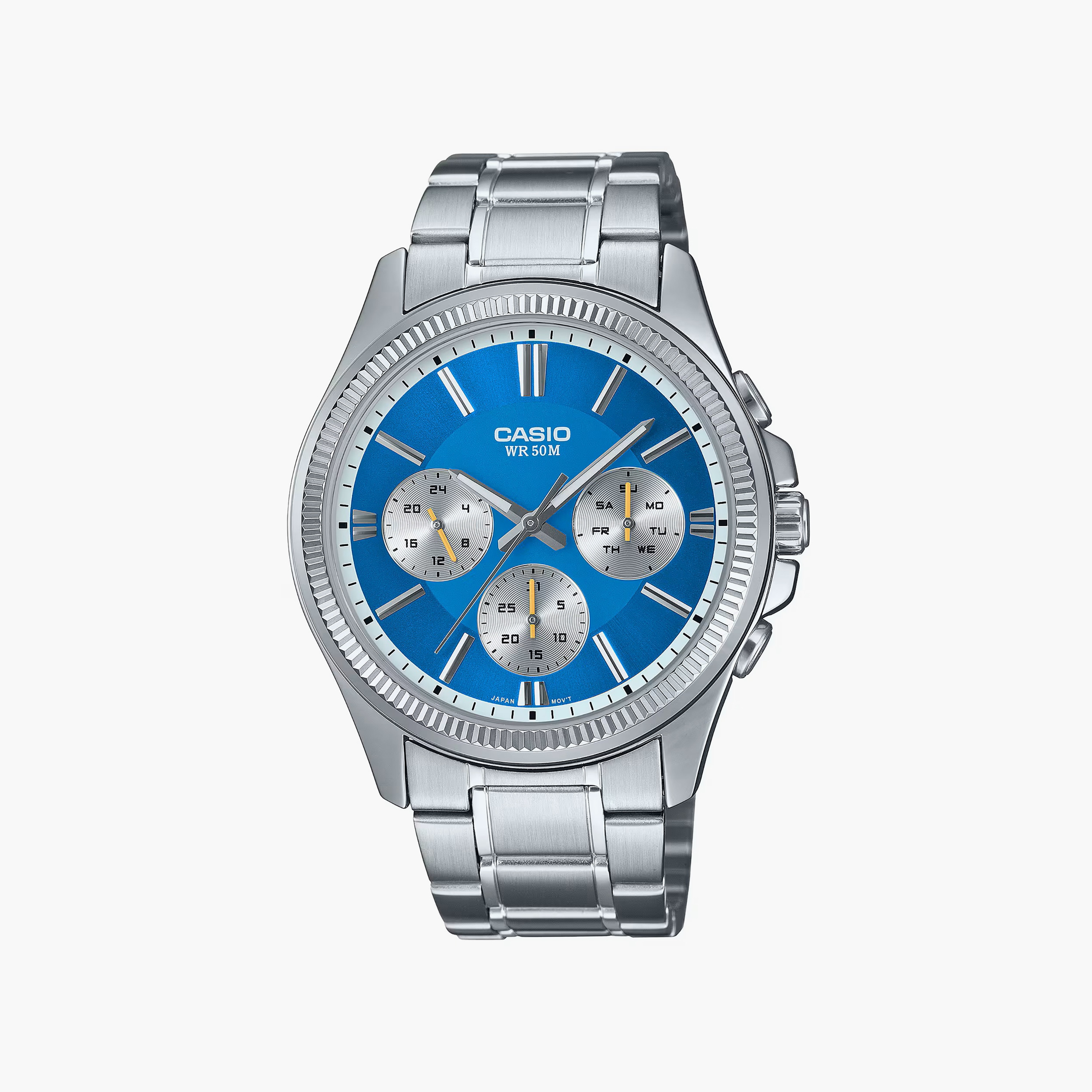 Casio Men's 42 MM Silver Analog Stainless Steel Watch | MTP-1375D-2A2VDF-men-watchesandjewellery-watches-image-1