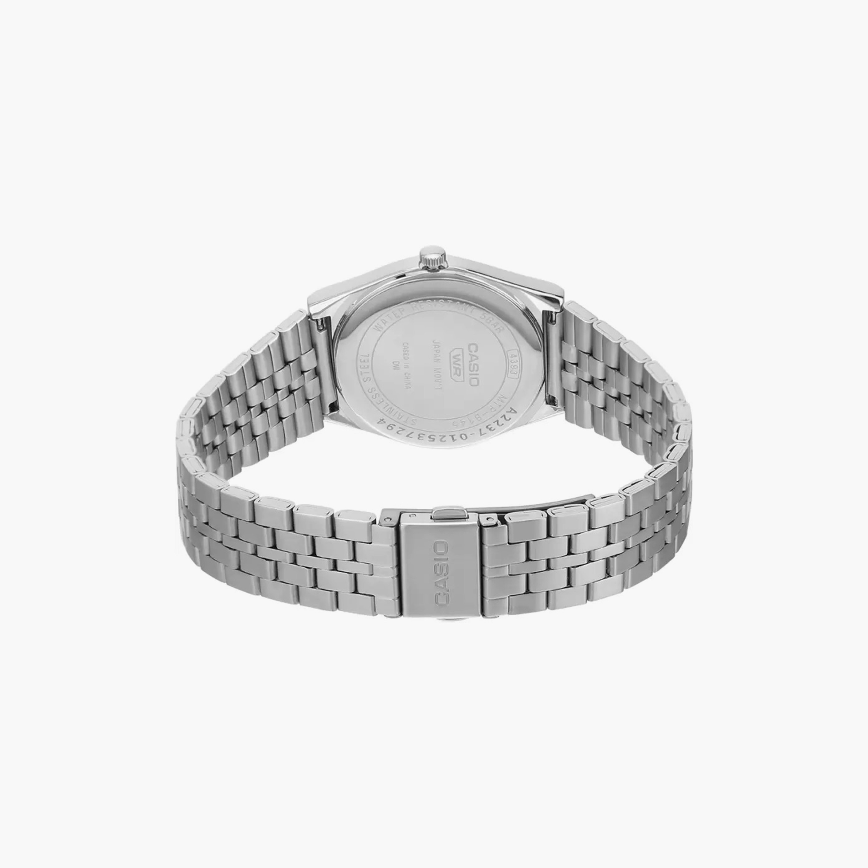 ساعة كاسيو للرجال 35 ملم فضية ذات انالوج من الستانلس ستيل | MTP-B145D-4A2VDF-men-watchesandjewellery-watches-image-3