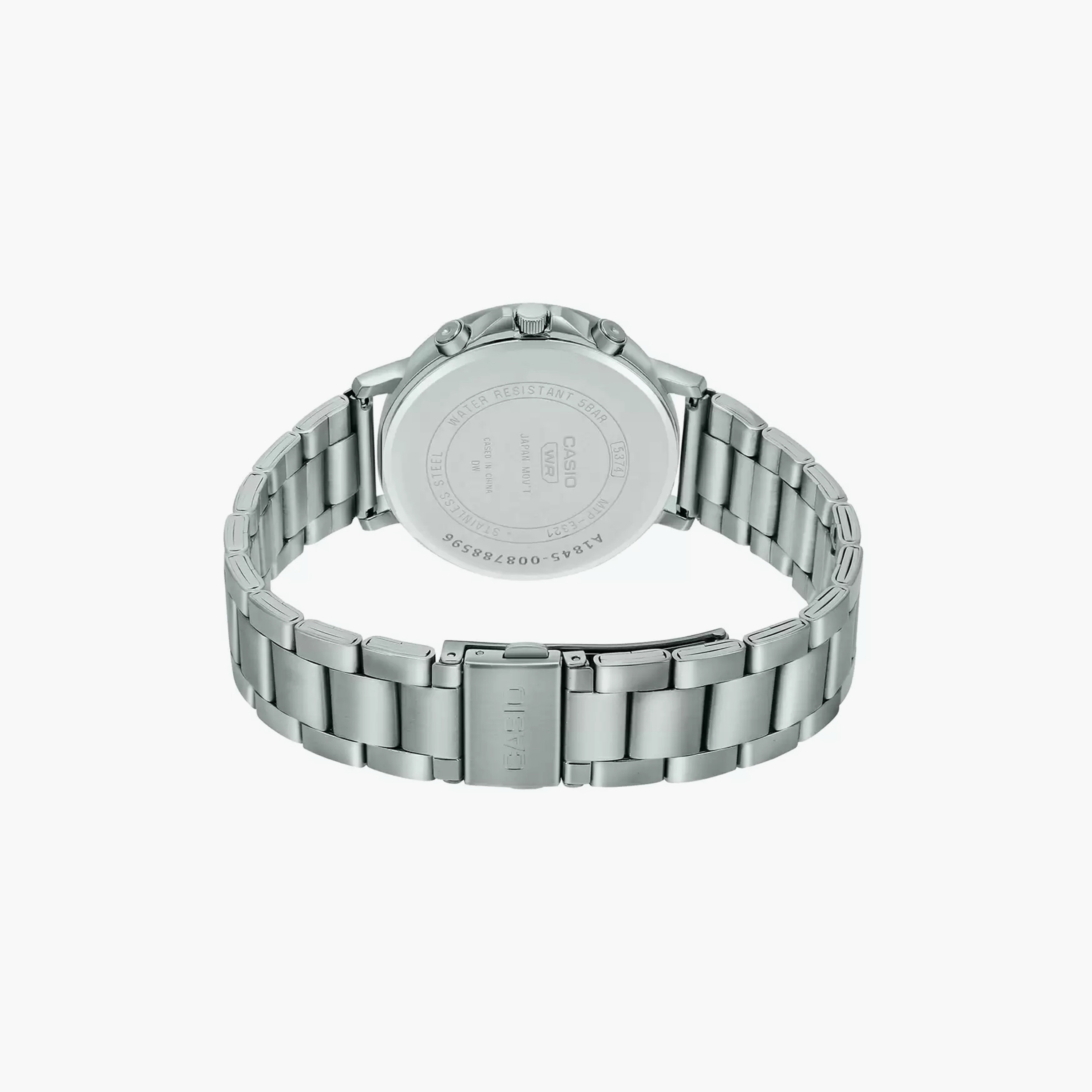 ساعة كاسيو للرجال 44 ملم فضية ذات انالوج من الستانلس ستيل | MTP-E321D-1AVDF-men-watchesandjewellery-watches-image-4