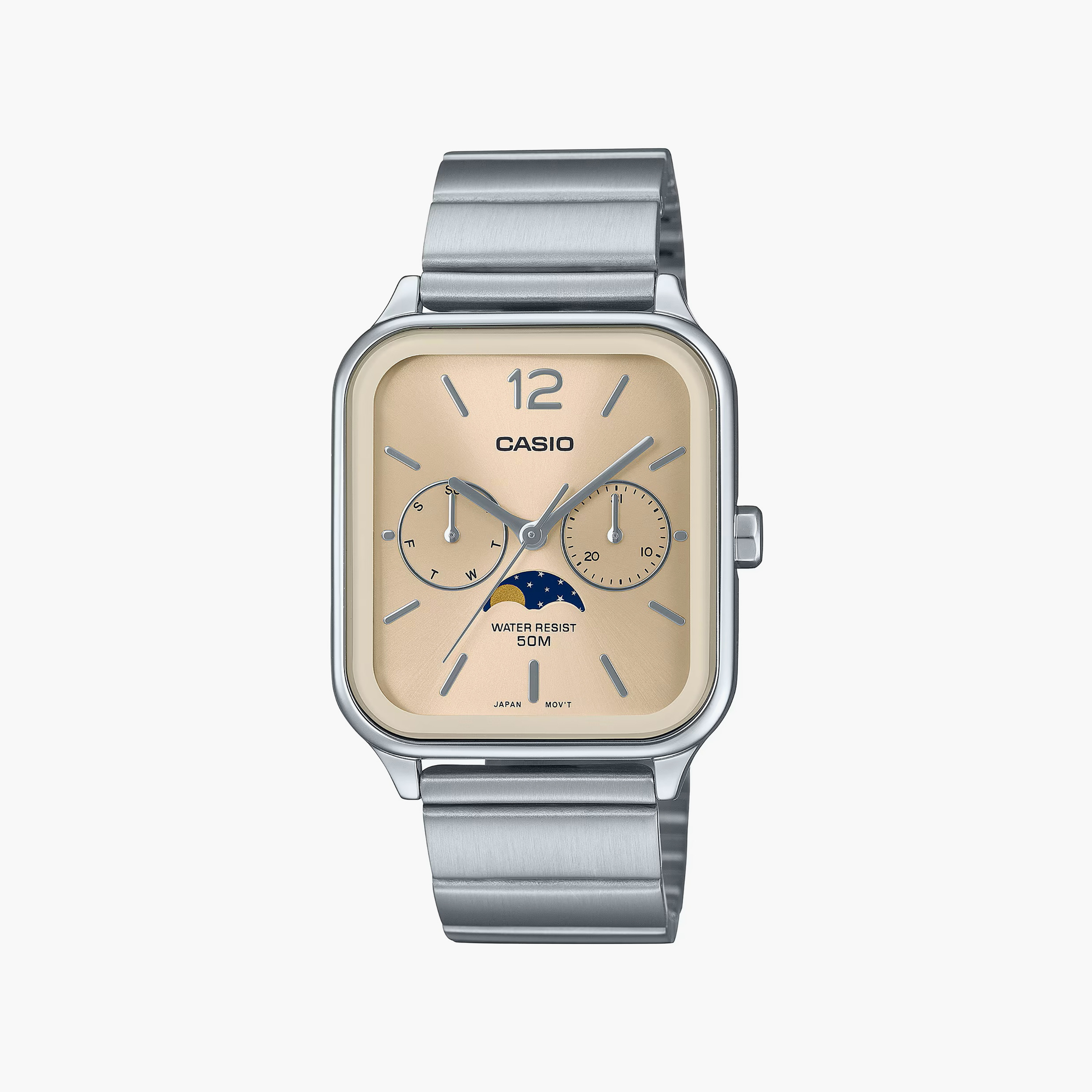 ساعة كاسيو للرجال 34 ملم فضية ذات انالوج من الستانلس ستيل | MTP-M305D-9AVDF-men-watchesandjewellery-watches-image-1