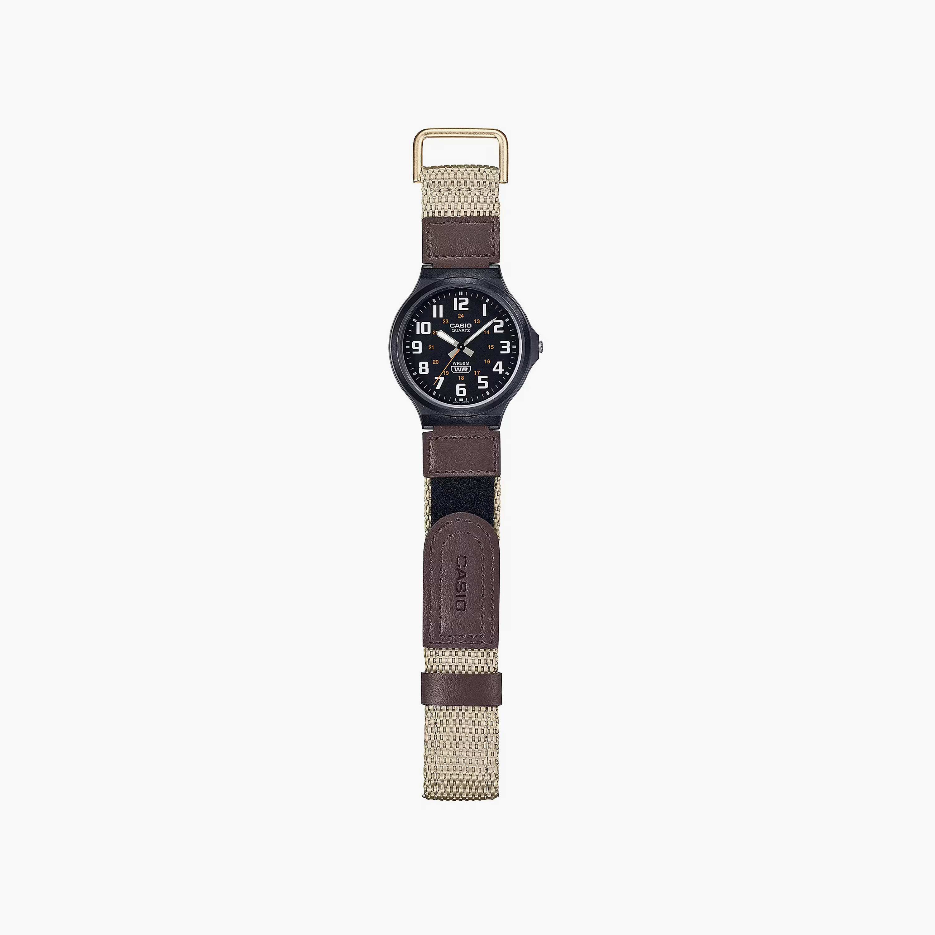 Casio Men's 43 MM Brown Analog Nylon Watch | MW-240B-5BVDF-men-watchesandjewellery-watches-image-2