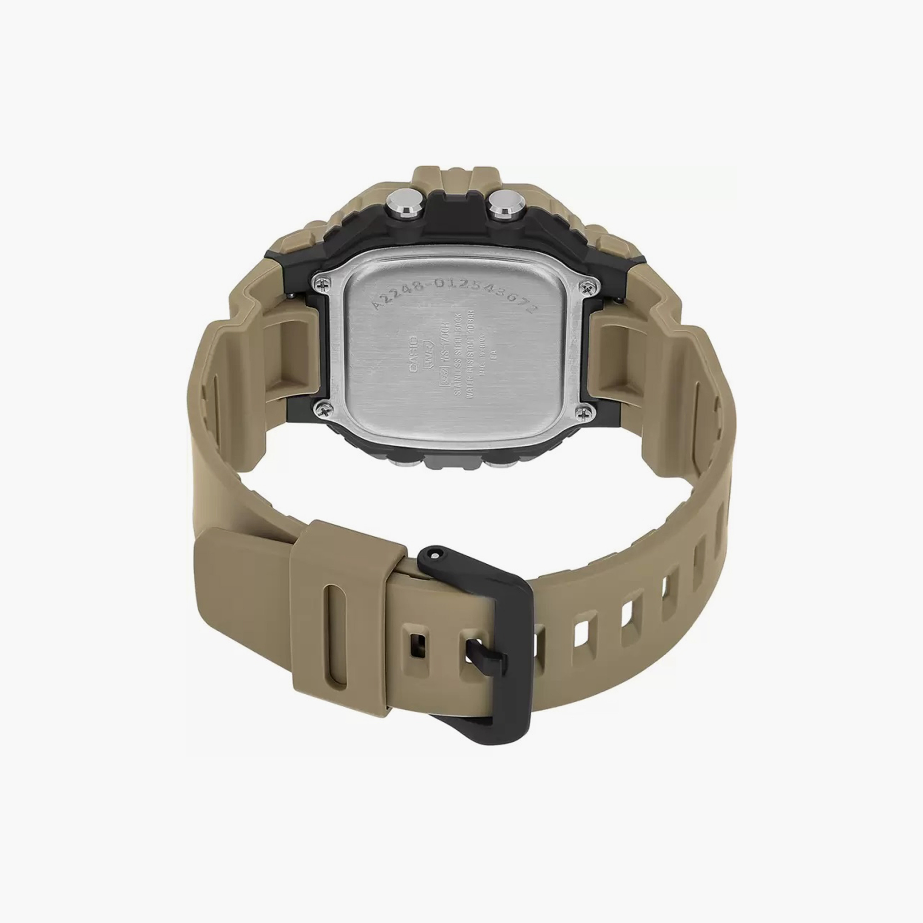 Casio Men's 48 MM Brown Digital Silicone Watch | WS-1700H-5AVDF-men-watchesandjewellery-watches-image-3