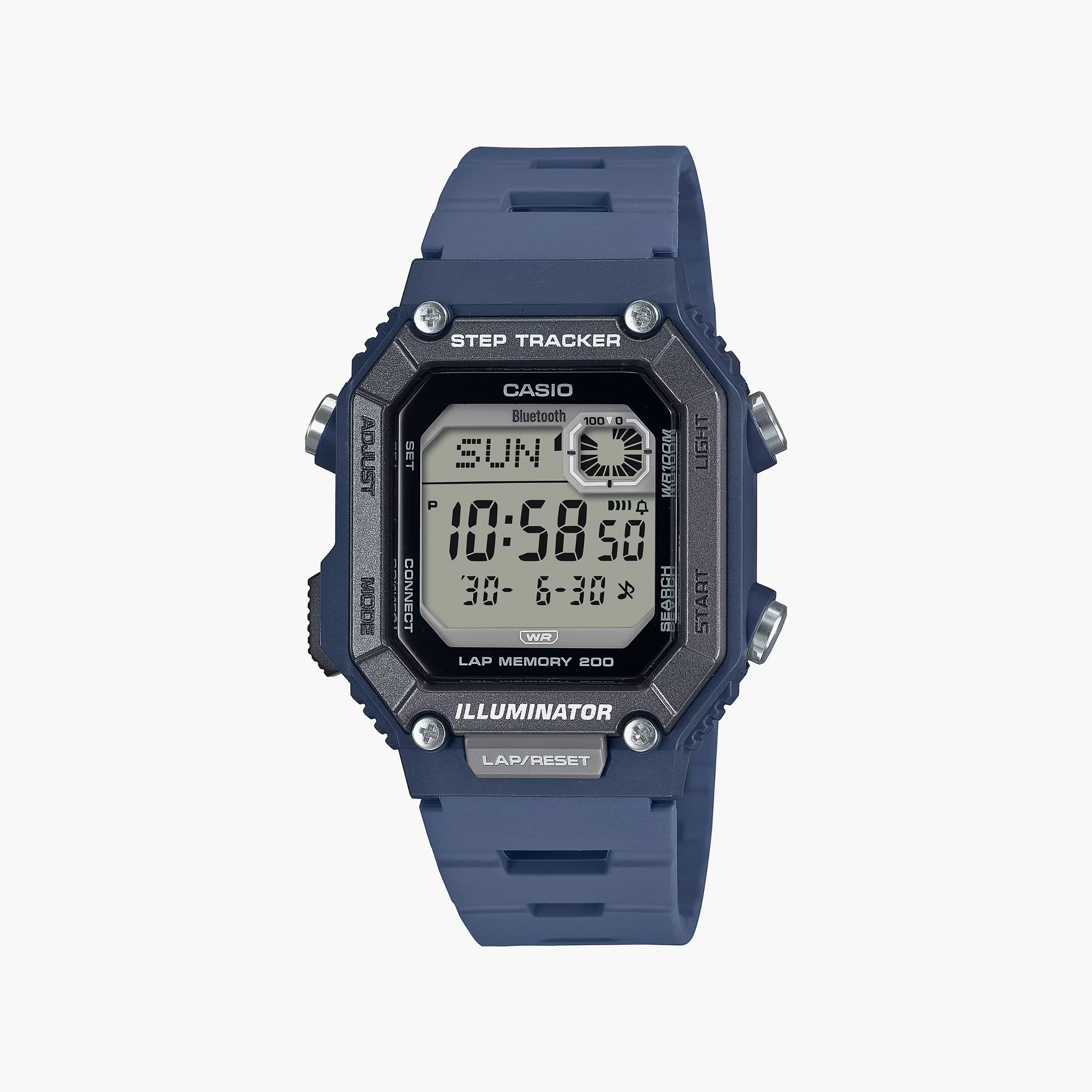 Casio Men's 41 MM Blue Digital Silicone Watch | WS-B1000-2AVDF-men-watchesandjewellery-watches-image-1