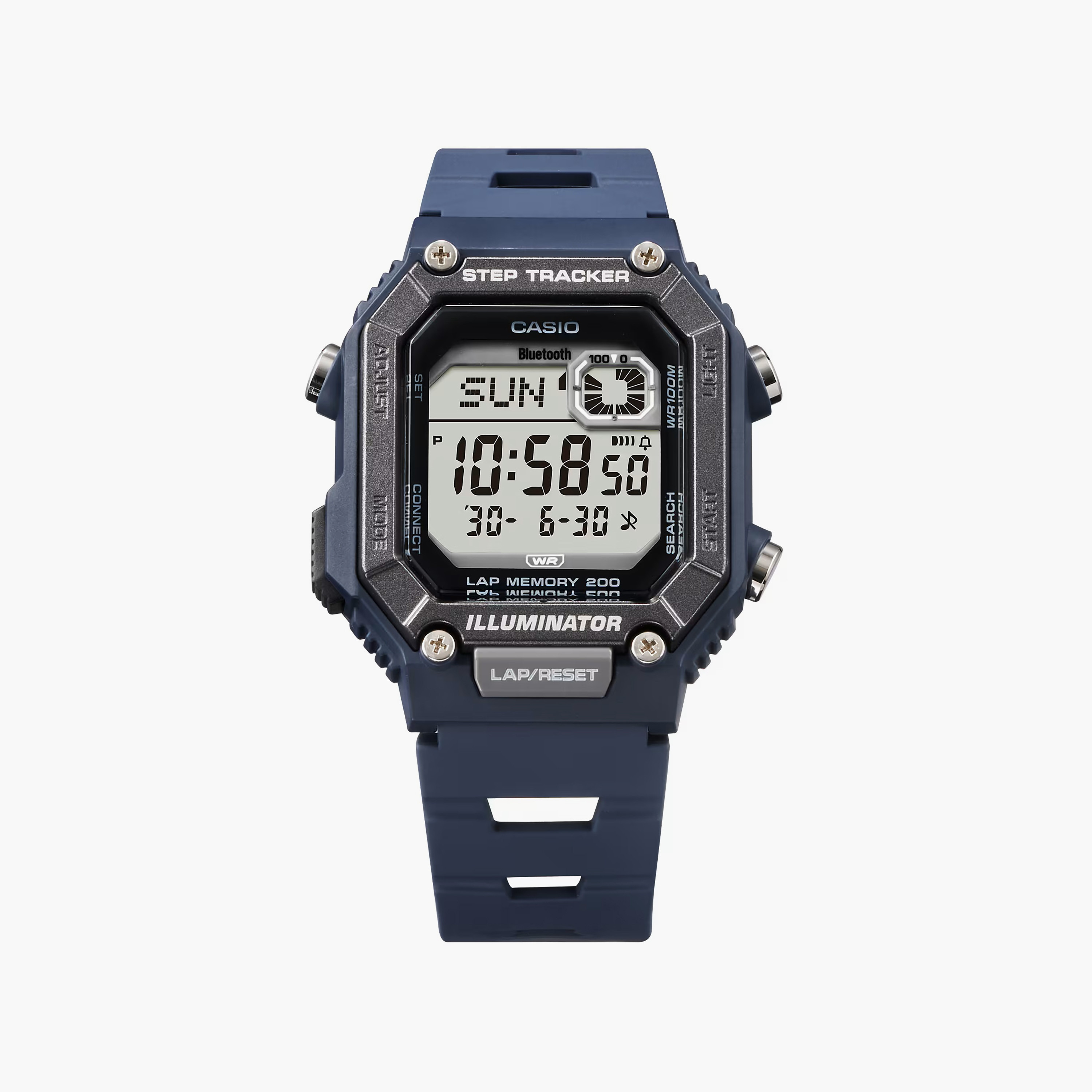 Casio Men's 41 MM Blue Digital Silicone Watch | WS-B1000-2AVDF-men-watchesandjewellery-watches-image-2