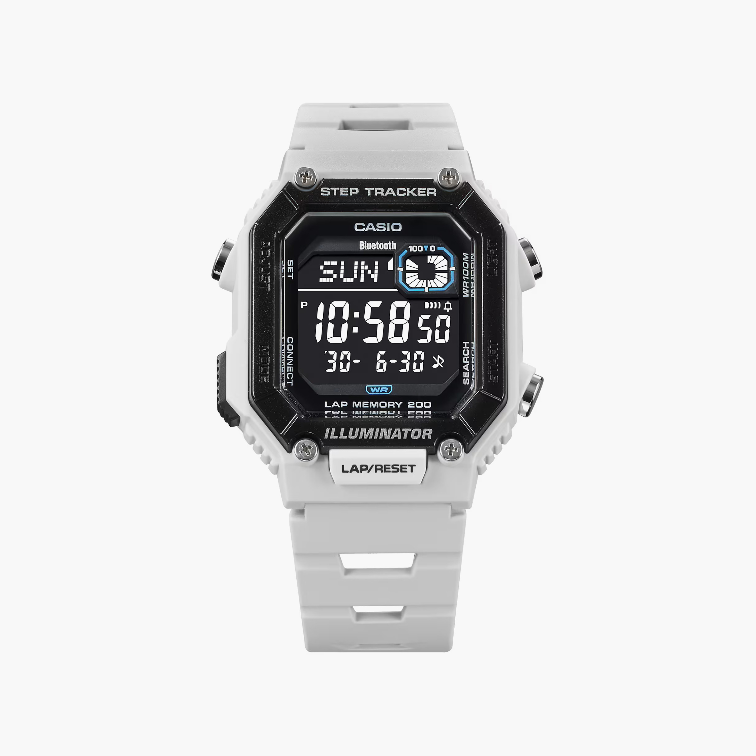 Casio Men's 41 MM White Digital Silicone Watch | WS-B1000-8BVDF-men-watchesandjewellery-watches-image-2