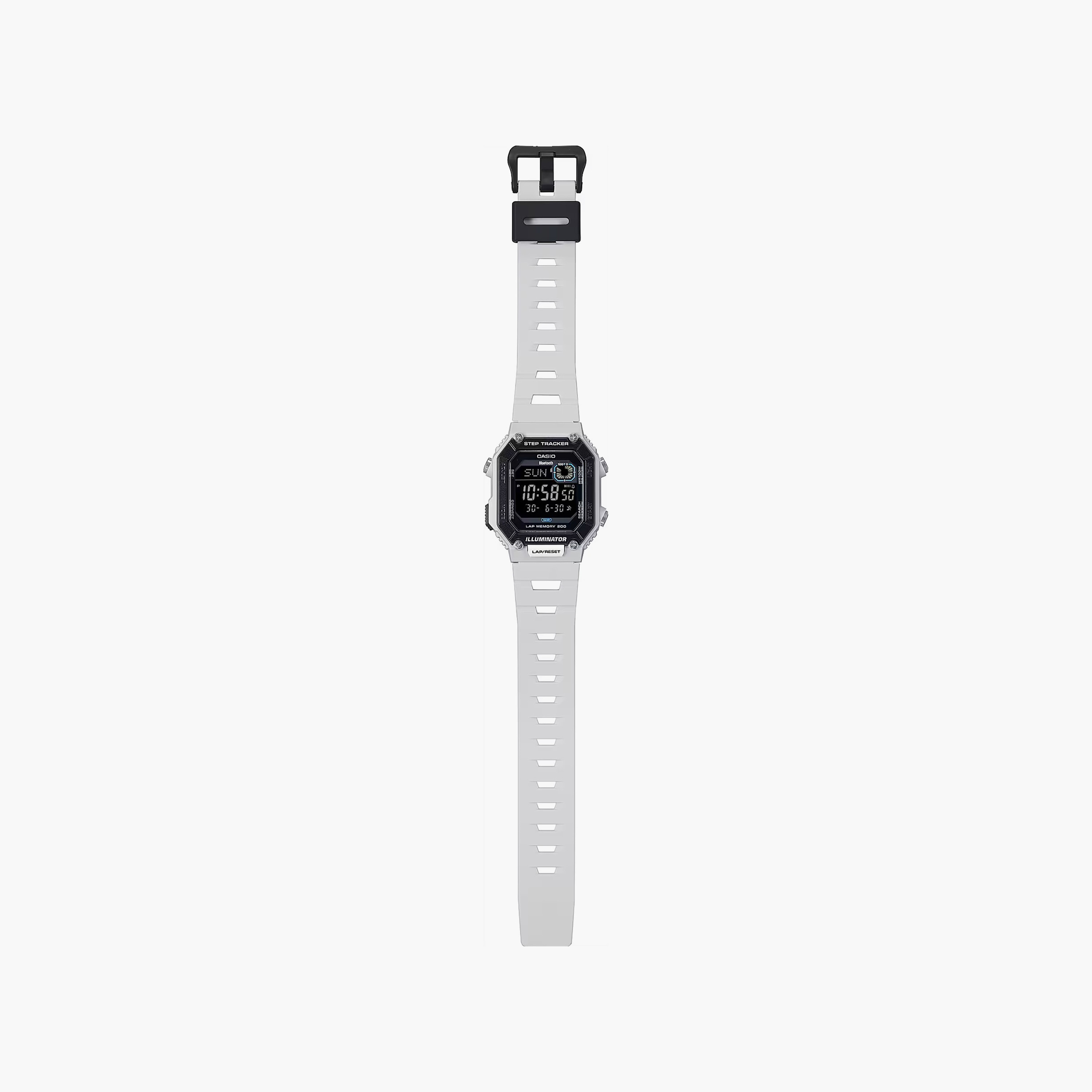 Casio Men's 41 MM White Digital Silicone Watch | WS-B1000-8BVDF-men-watchesandjewellery-watches-image-3