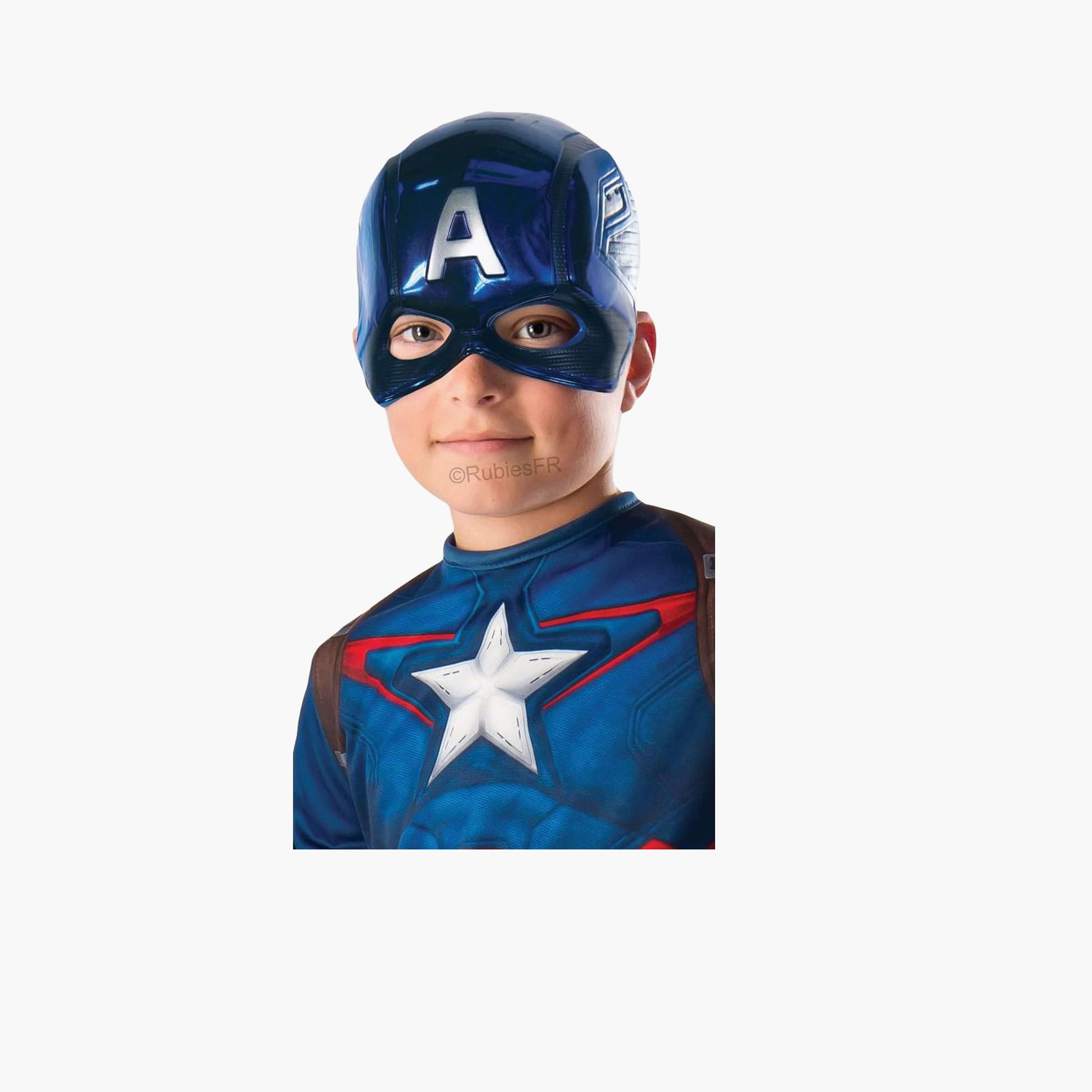 Rubies Captain America Metallic Mask-boys-clothing-costumes-image-2