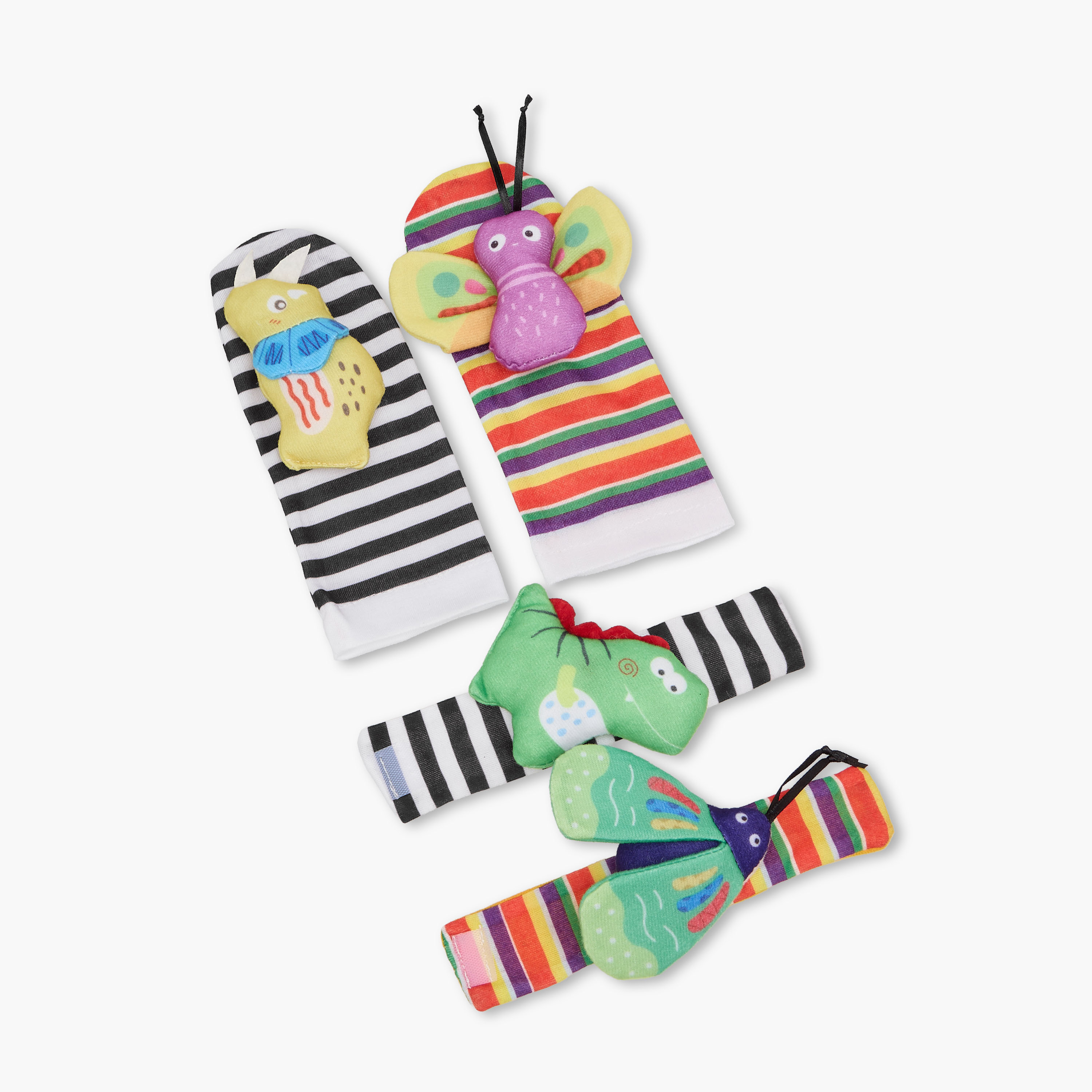 مجموعة ألعاب خشخيشة للمعصم والقدم 4 قطع من جونيورز-toys-babyandtoddlertoys-rattlesandteethers-image-3