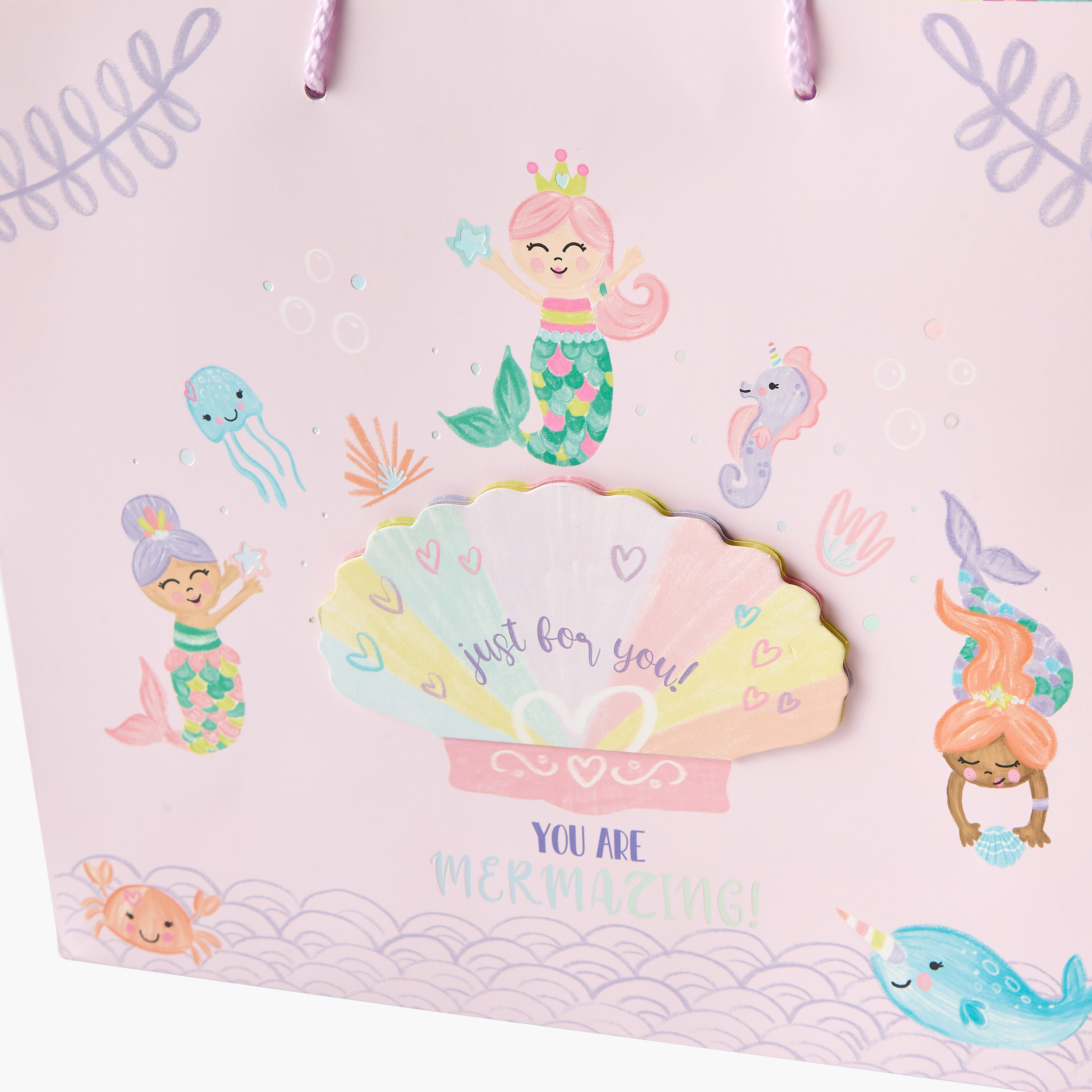 Findz Mermaid Print Paper Gift Bag - 23x10x18 cms-household-giftingaccessories-giftings-image-3