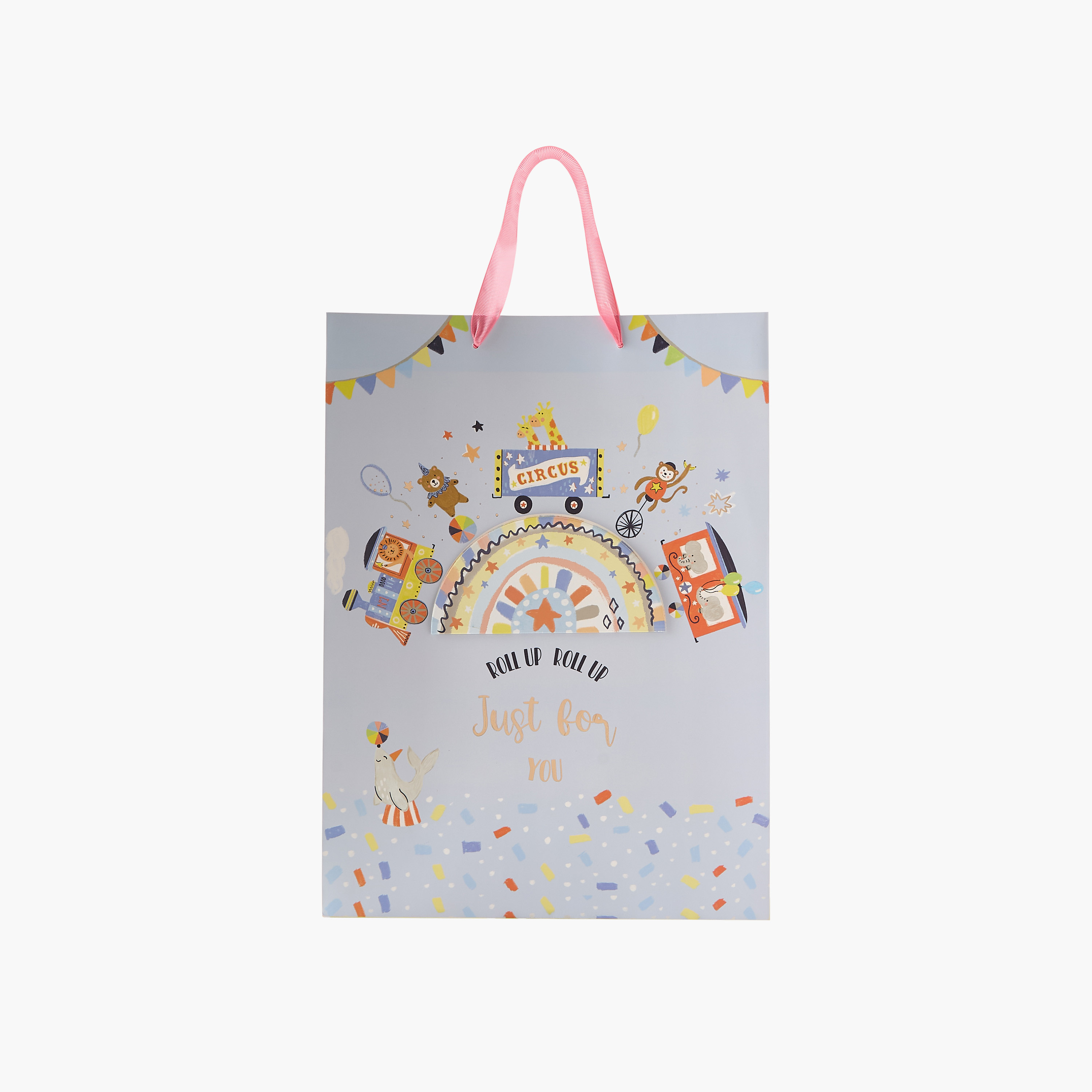 Findz Circus Print Paper Gift Bag - 26x12x32 cms-household-giftingaccessories-giftings-image-1