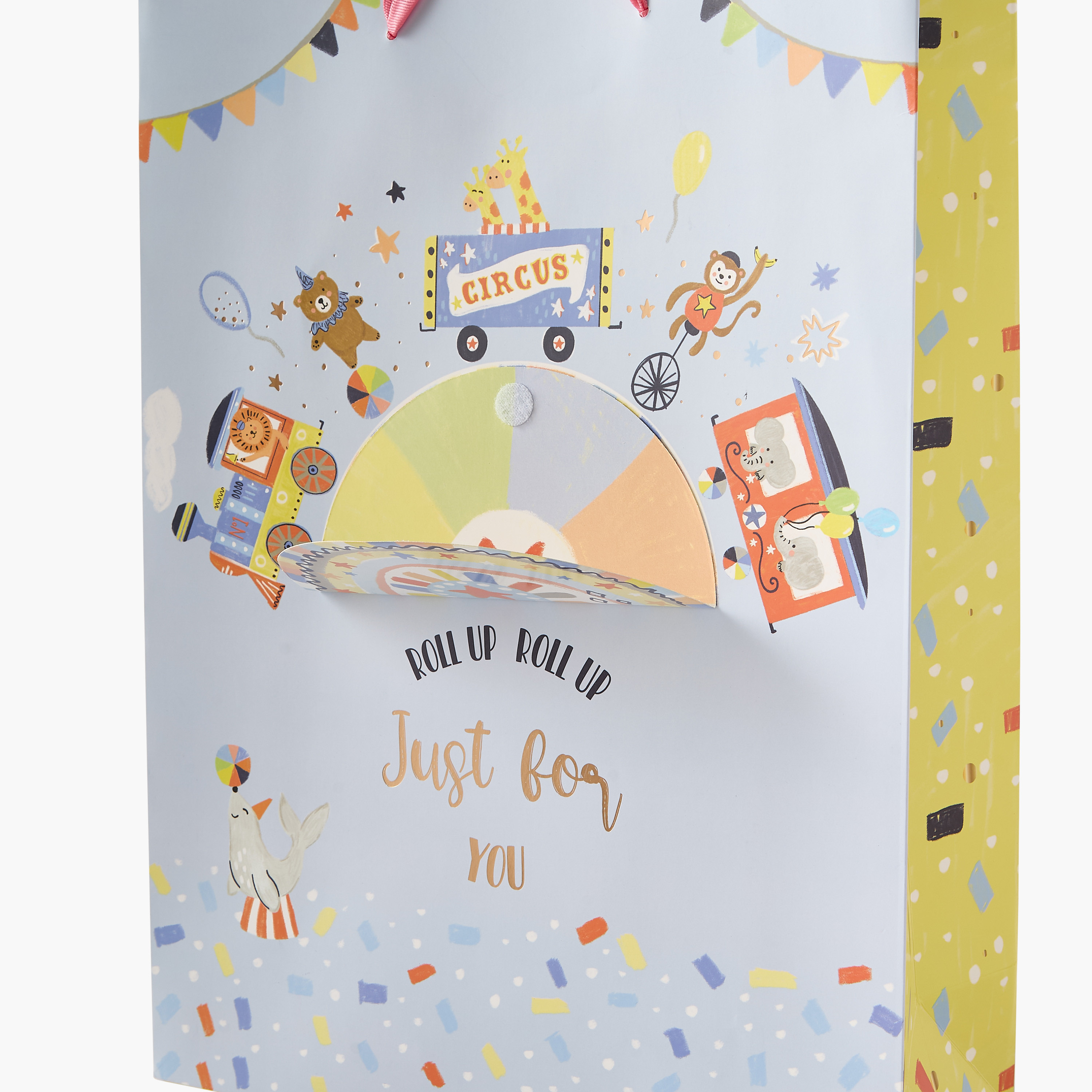 Findz Circus Print Paper Gift Bag - 26x12x32 cms-household-giftingaccessories-giftings-image-3