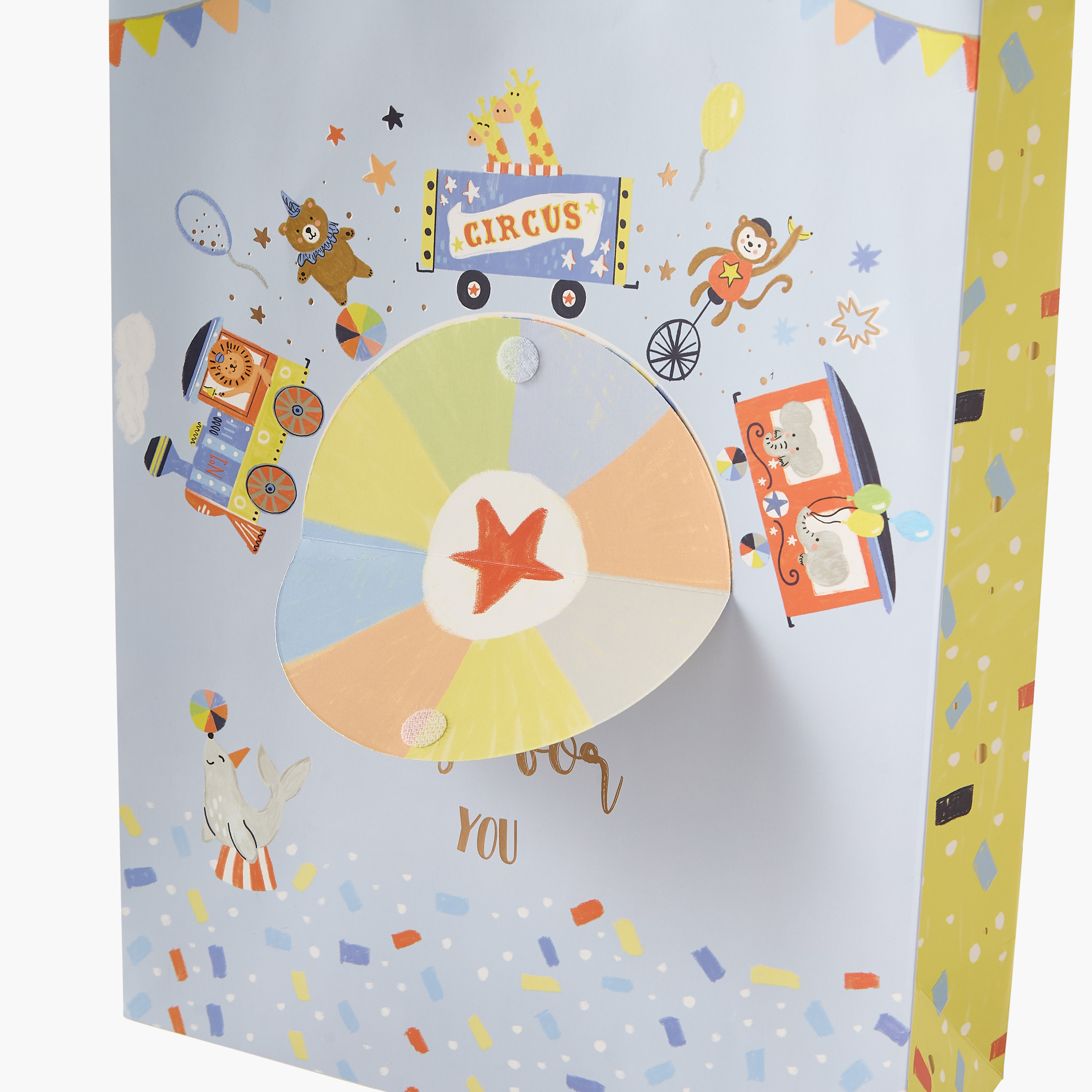 Findz Circus Print Paper Gift Bag - 26x12x32 cms-household-giftingaccessories-giftings-image-4
