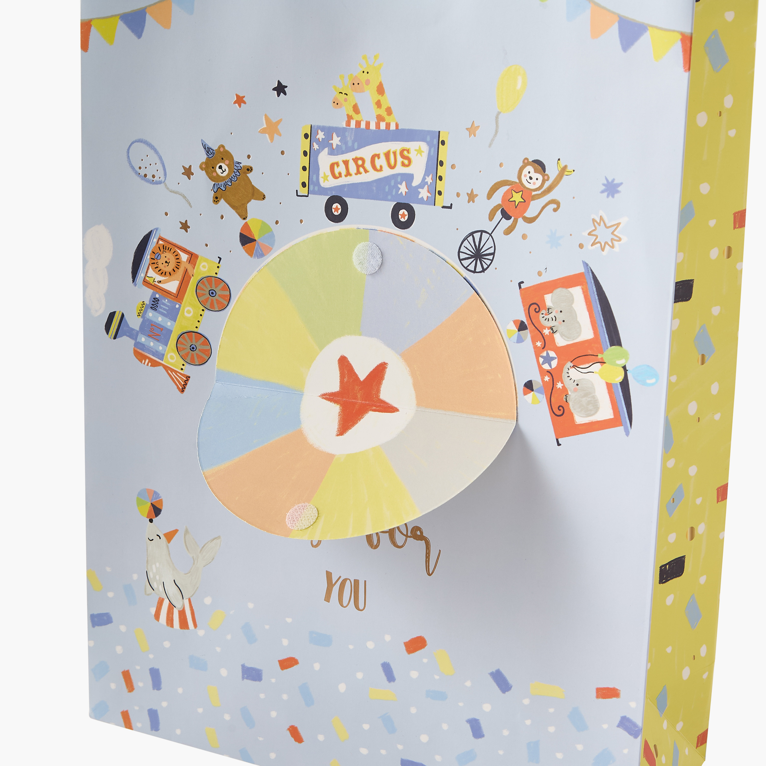 Findz Circus Print Paper Gift Bag - 31x12x42 cms-household-giftingaccessories-giftings-image-4