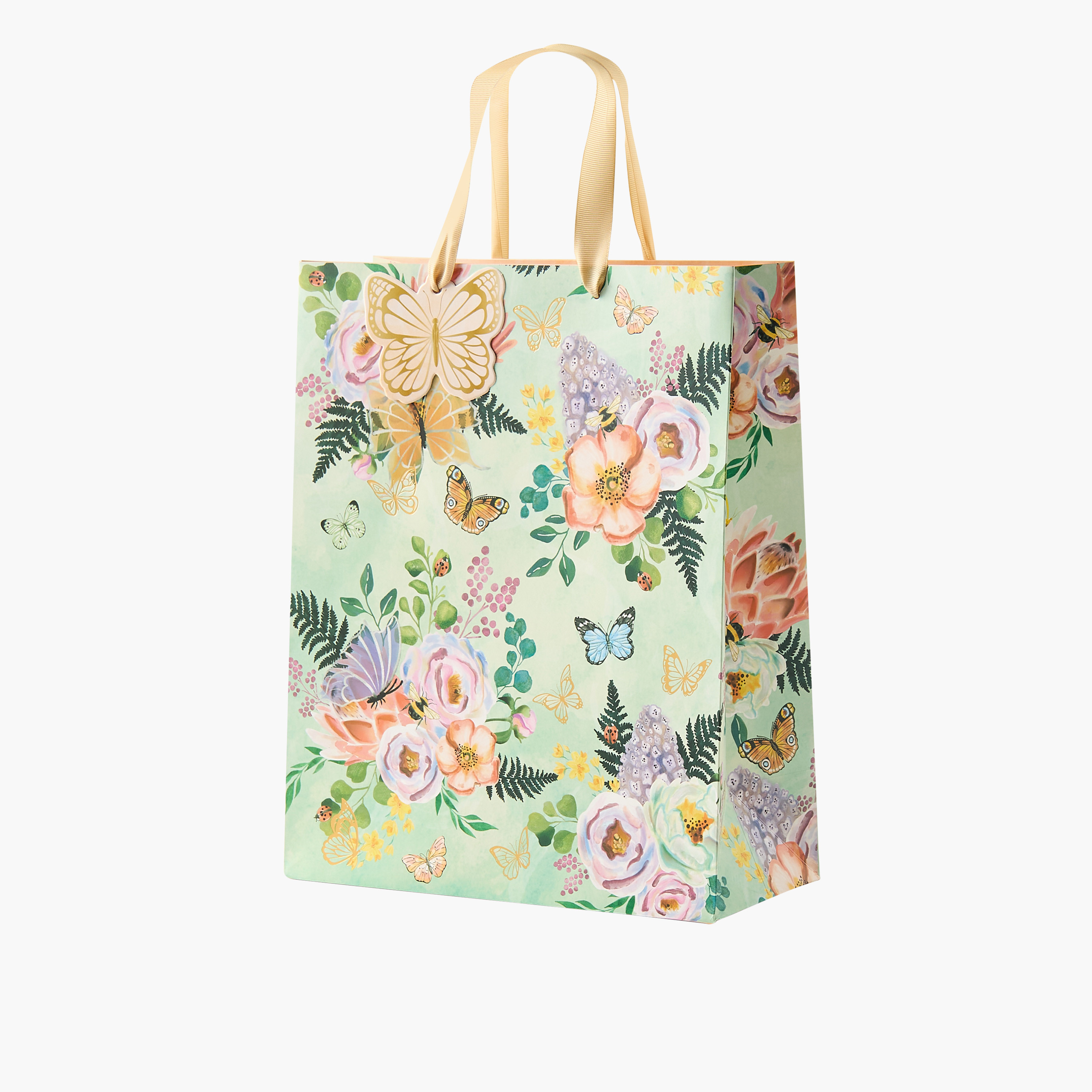 Findz Floral Print Paper Gift Bag - 26x12x32 cms-household-giftingaccessories-giftings-image-2