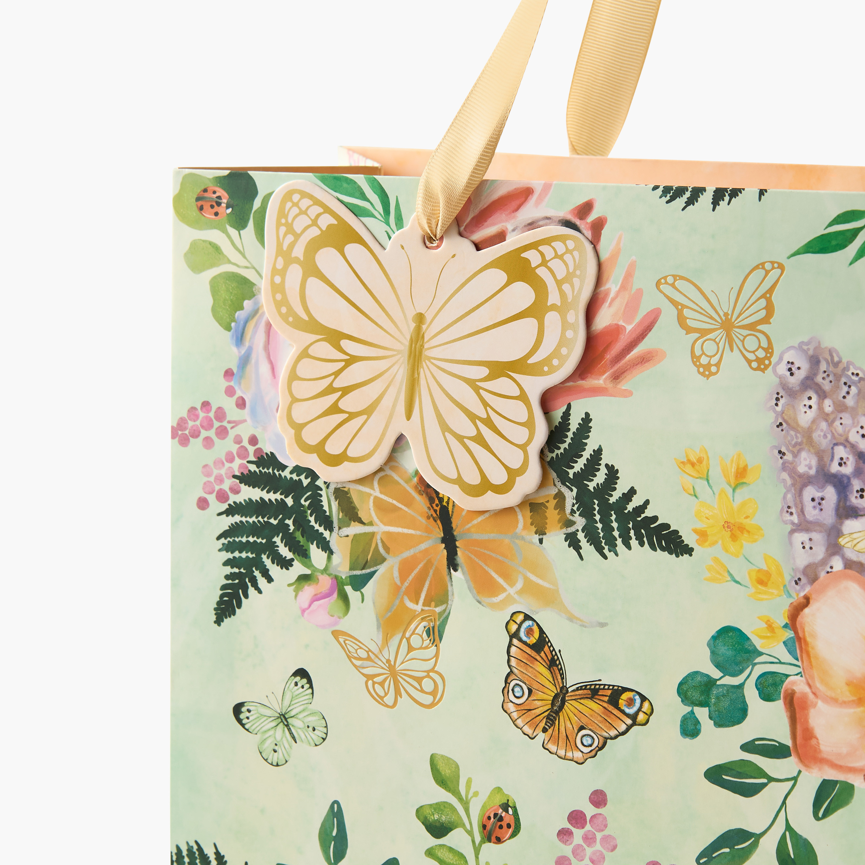 Findz Floral Print Paper Gift Bag with Double Handle - 31x12x42 cms-household-giftingaccessories-giftings-image-3