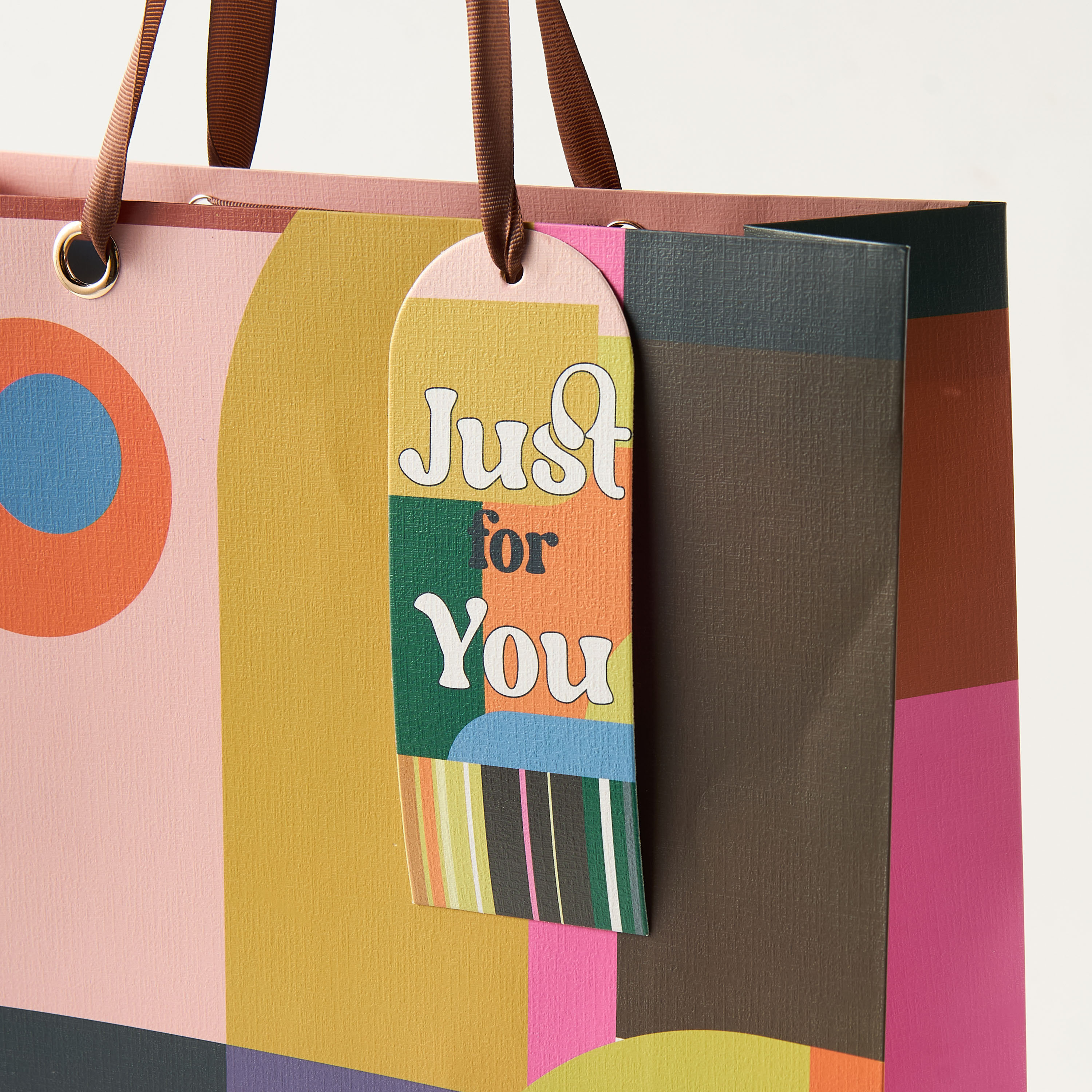 Findz Geometrical Print Paper Gift Bag - 31x12x42 cms-household-giftingaccessories-giftings-image-3