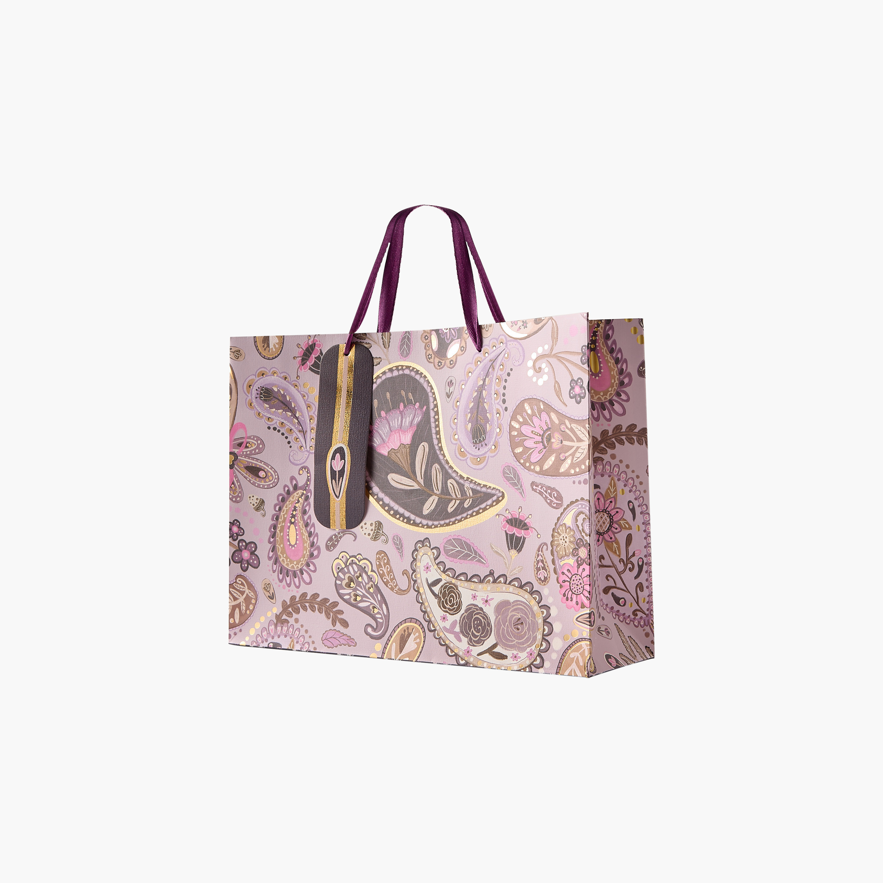 Findz All-Over Paisley Print Gift Bag with Handles - 31x12x26 cms-household-giftingaccessories-giftings-image-2