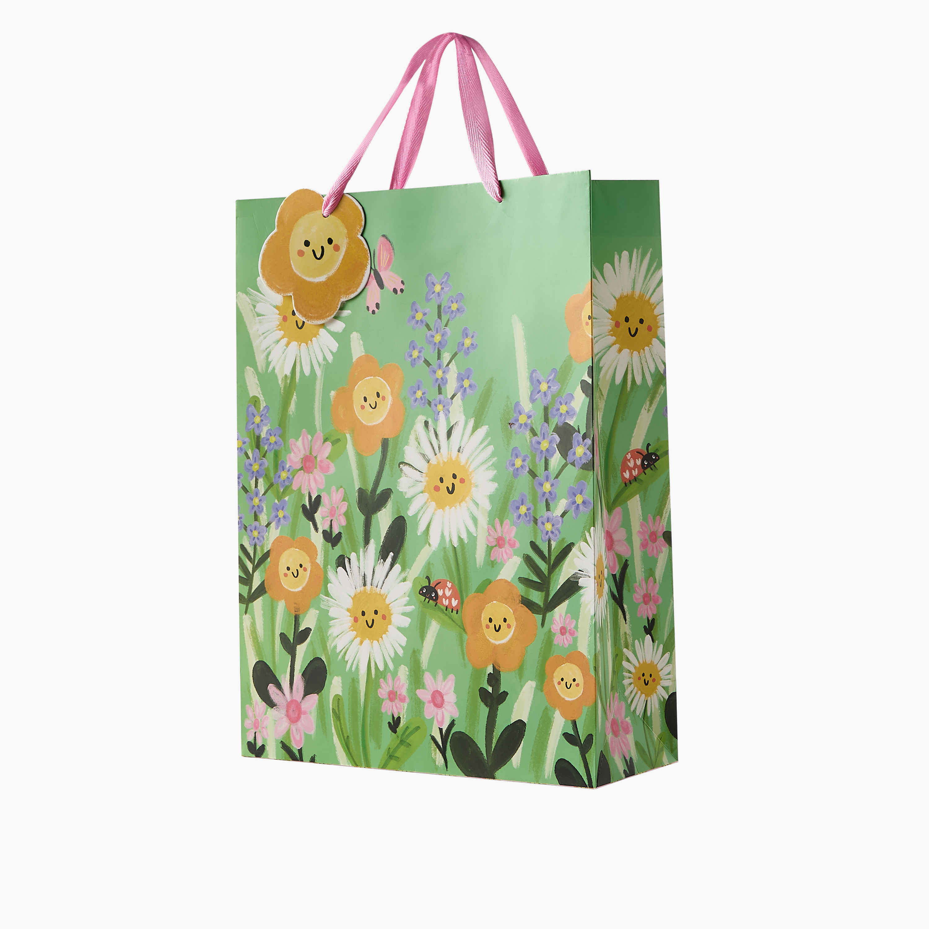 Findz Floral Print Gift Bag with Handles - 26x12x32 cms-household-giftingaccessories-giftings-image-2
