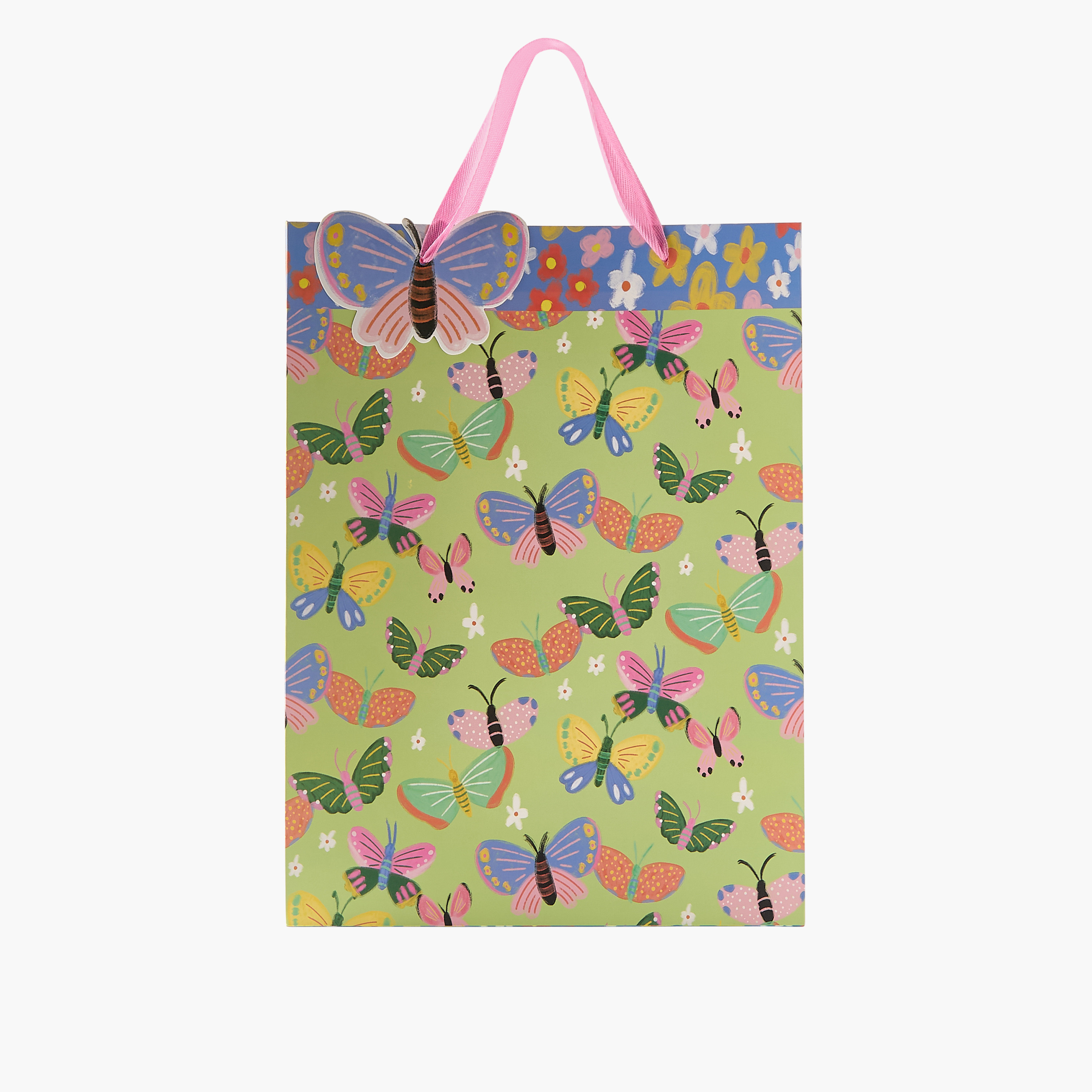 Findz All-Over Butterfly Print Gift Bag with Handles - 26x12x32 cms-household-giftingaccessories-giftings-image-1
