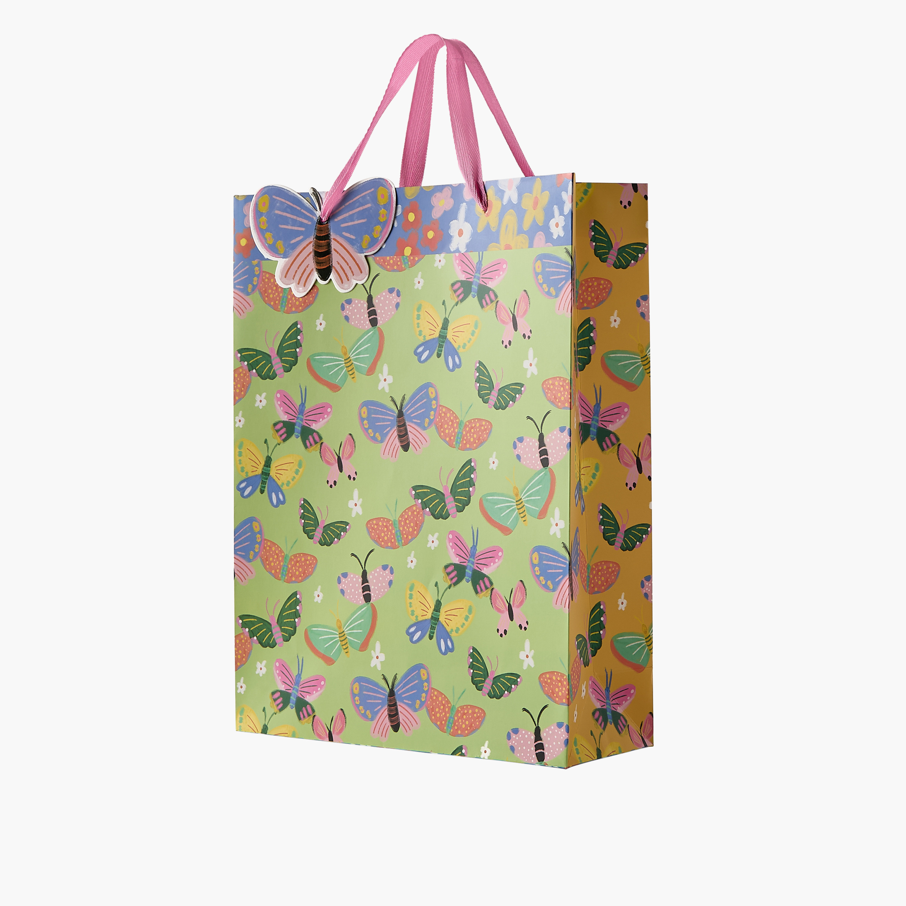 Findz All-Over Butterfly Print Gift Bag with Handles - 26x12x32 cms-household-giftingaccessories-giftings-image-2