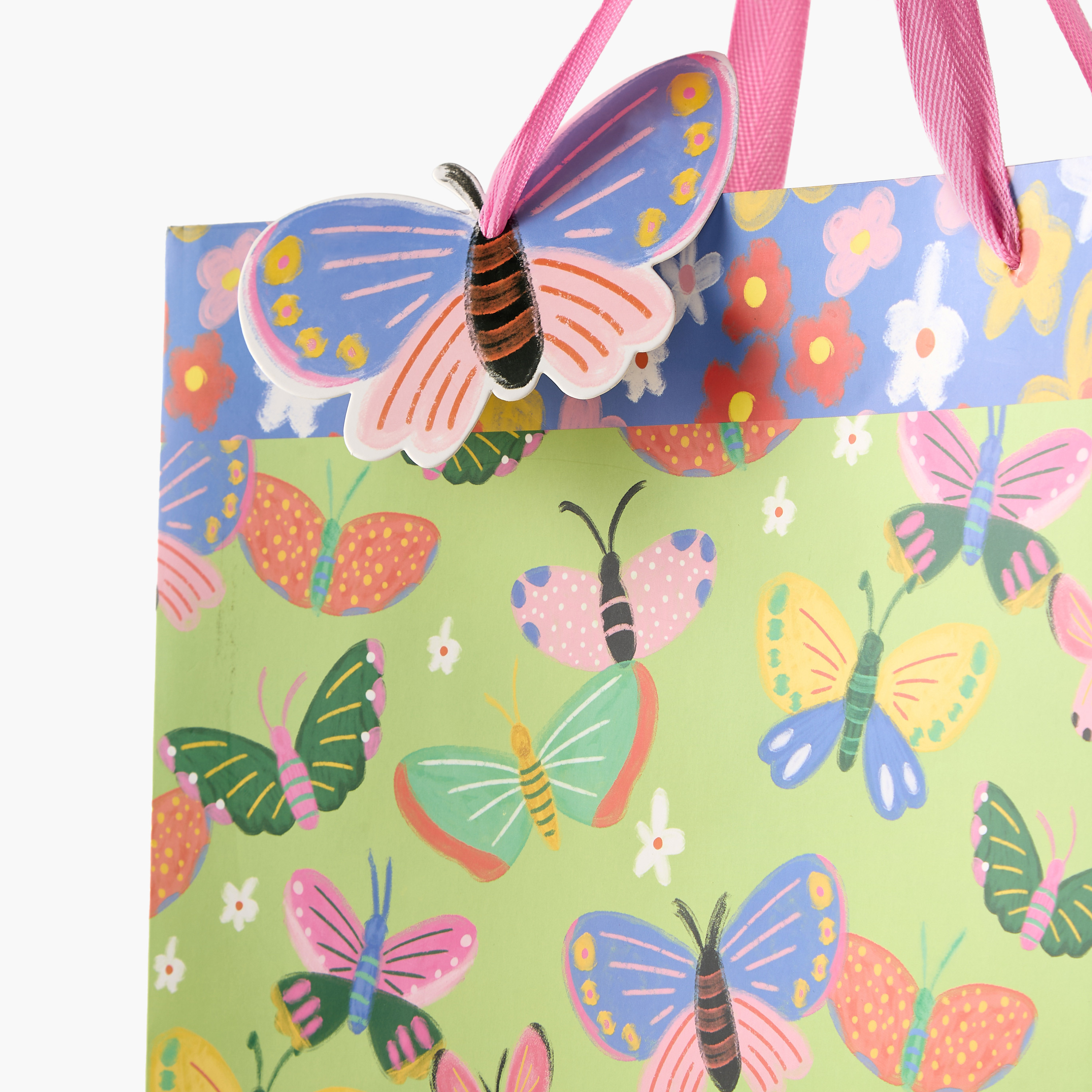 Findz All-Over Butterfly Print Gift Bag with Handles - 31x12x42 cms-household-giftingaccessories-giftings-image-3