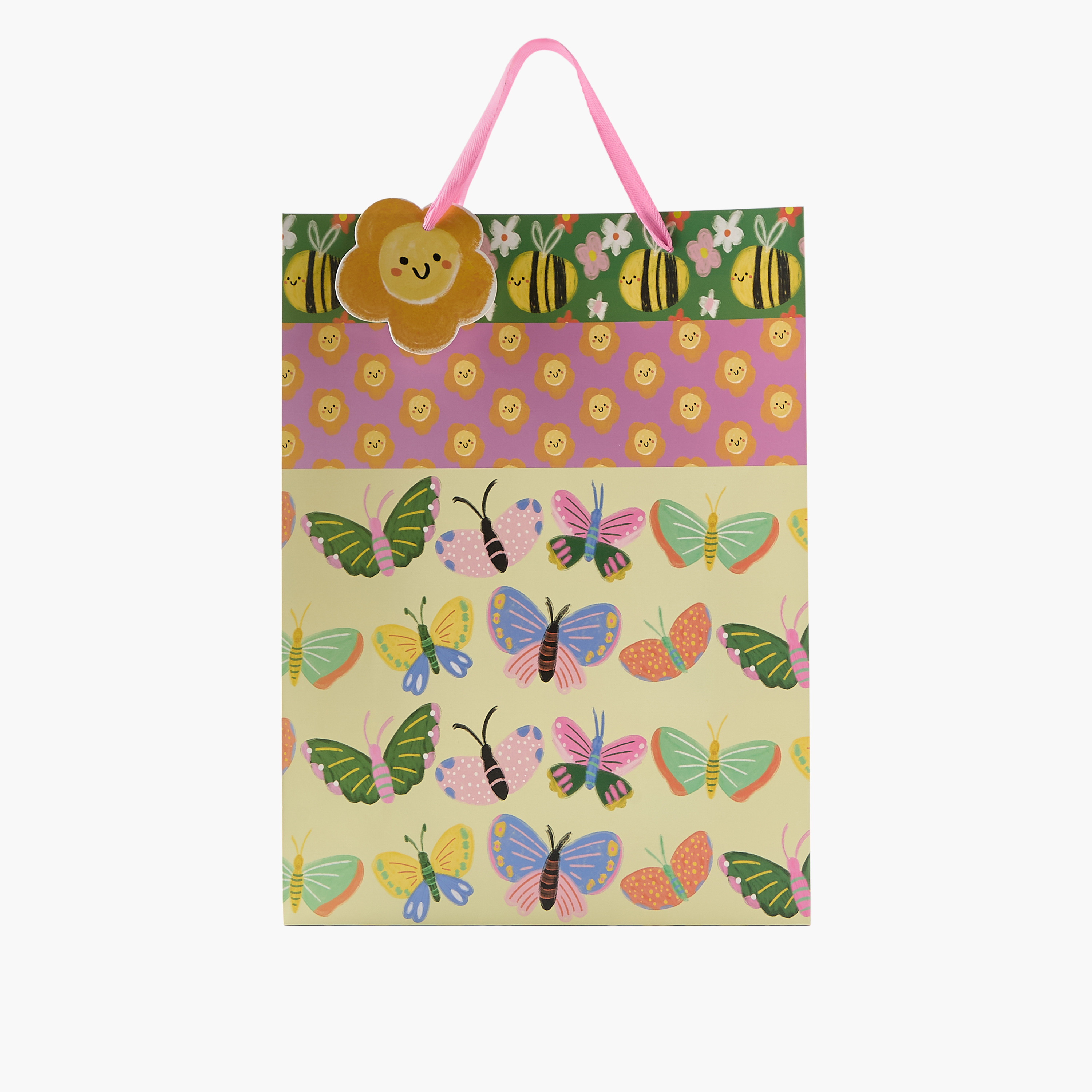 Findz Butterfly Print Paper Gift Bag - 26x12x32 cms-household-giftingaccessories-giftings-image-1