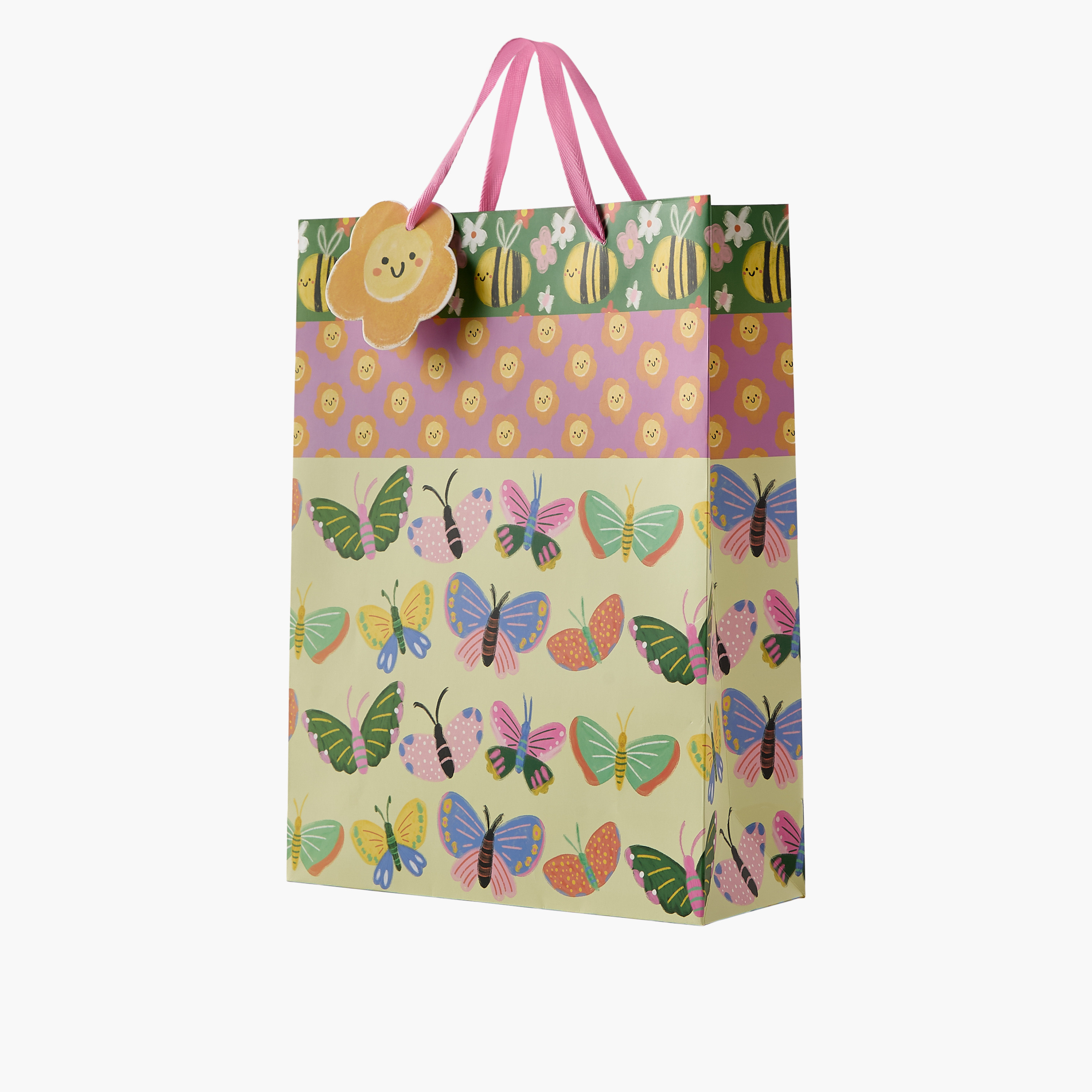Findz Butterfly Print Paper Gift Bag - 26x12x32 cms-household-giftingaccessories-giftings-image-2
