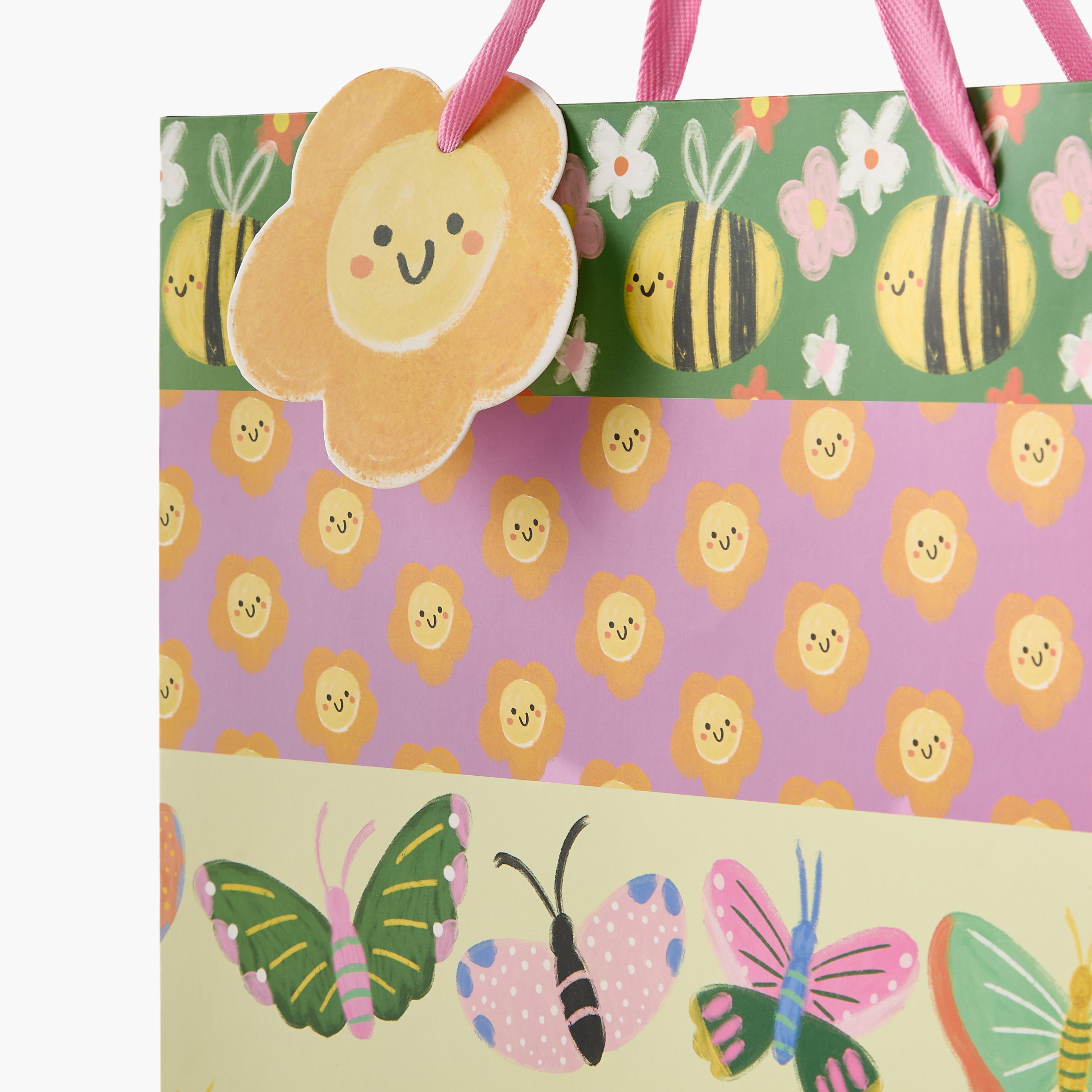 Findz Butterfly Print Paper Gift Bag - 26x12x32 cms-household-giftingaccessories-giftings-image-3