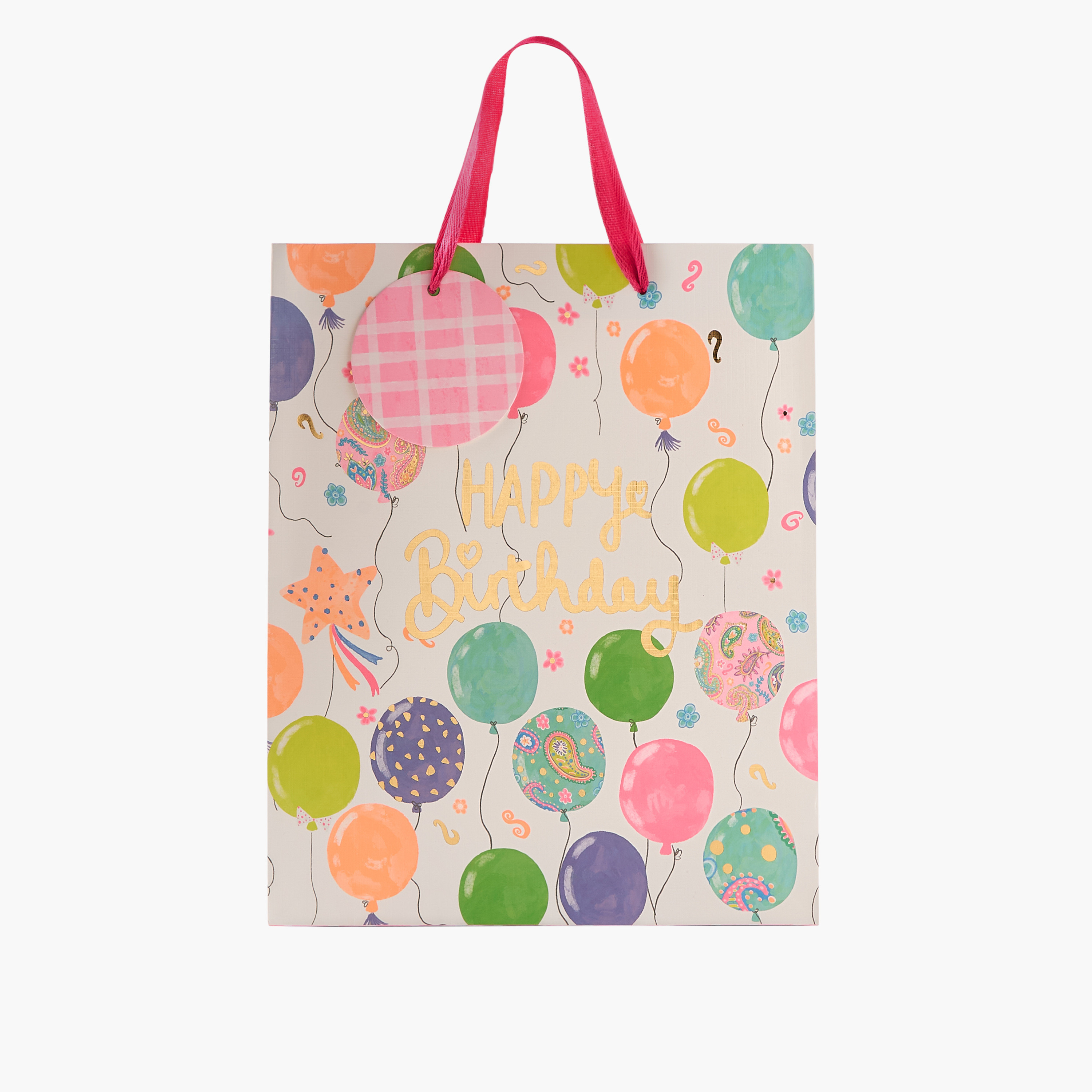 Findz Happy Birthday Print Paper Gift Bag - 26x12x32 cms-household-giftingaccessories-giftings-image-1