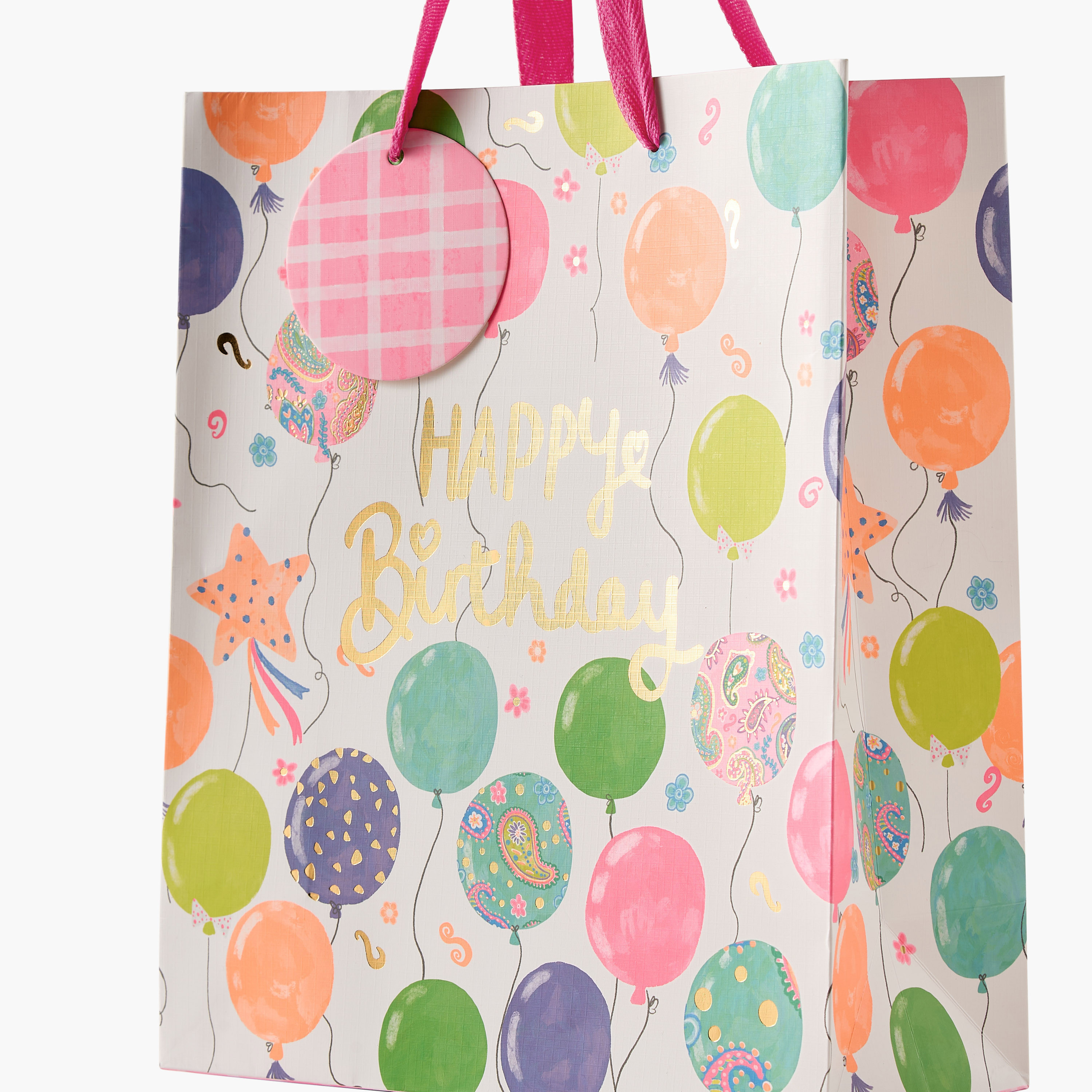 Findz Happy Birthday Print Paper Gift Bag - 26x12x32 cms-household-giftingaccessories-giftings-image-3