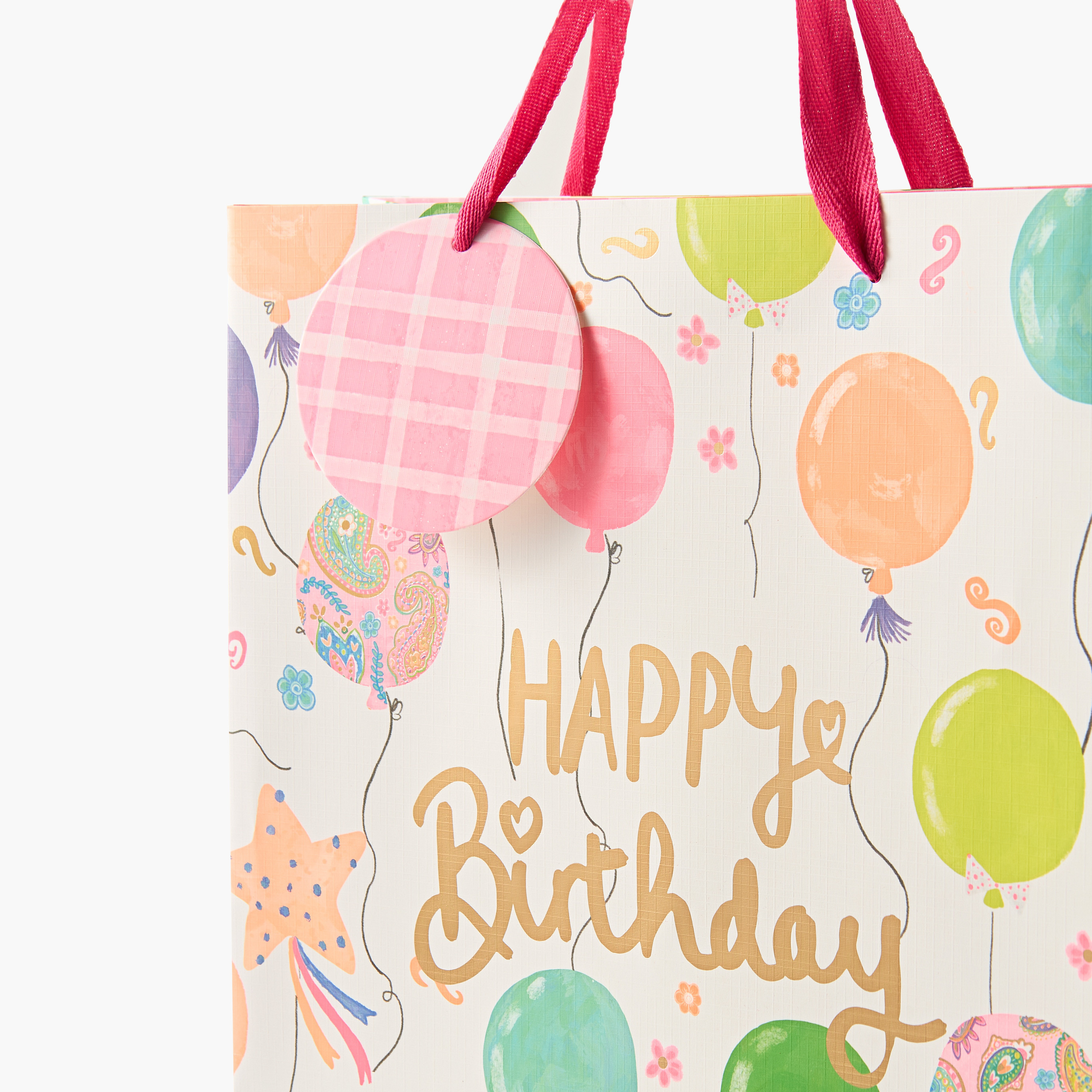 Findz Happy Birthday Print Paper Gift Bag - 31x12x42 cms-household-giftingaccessories-giftings-image-3