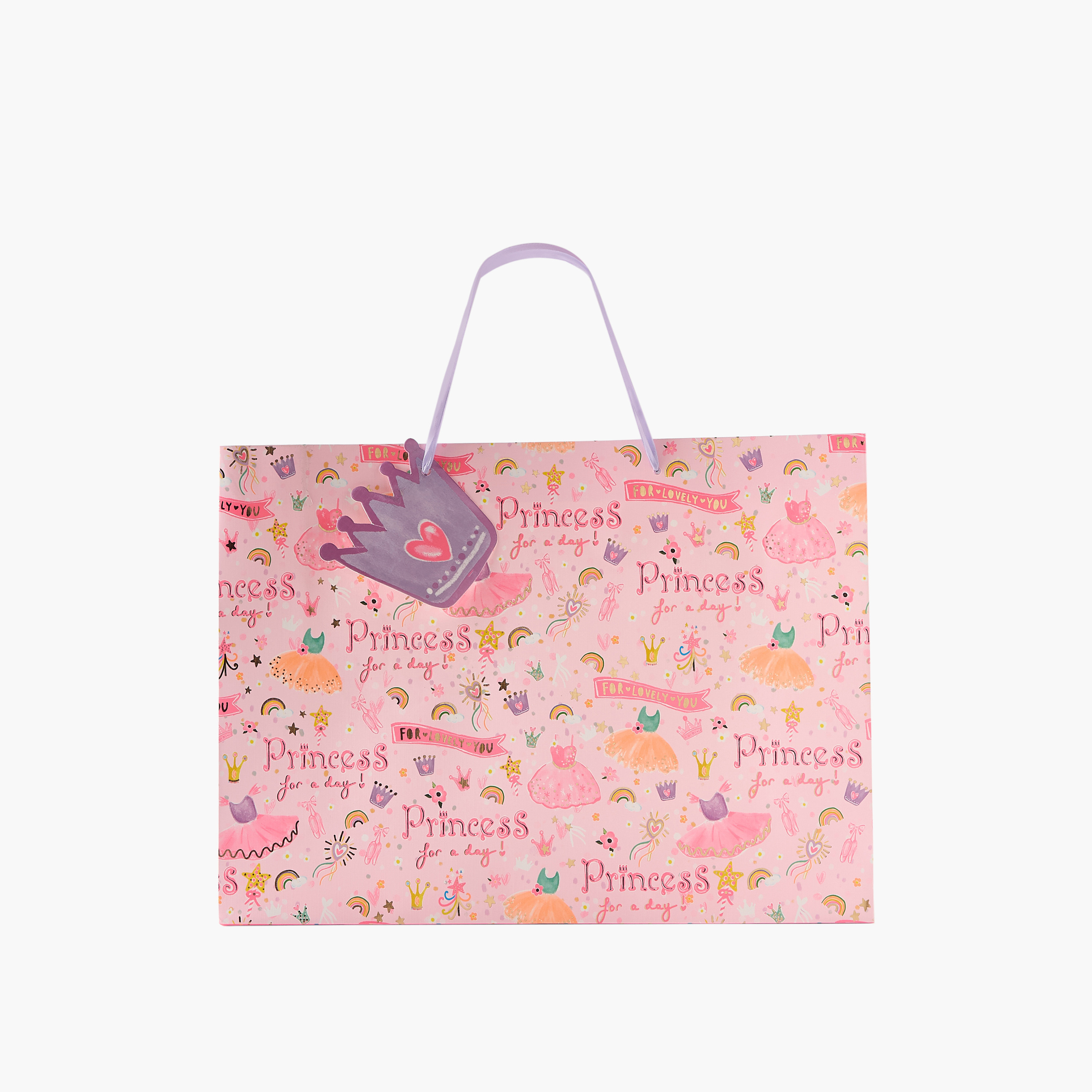 Findz Princess Print Paper Gift Bag - 31x12x26 cms-household-giftingaccessories-giftings-image-1