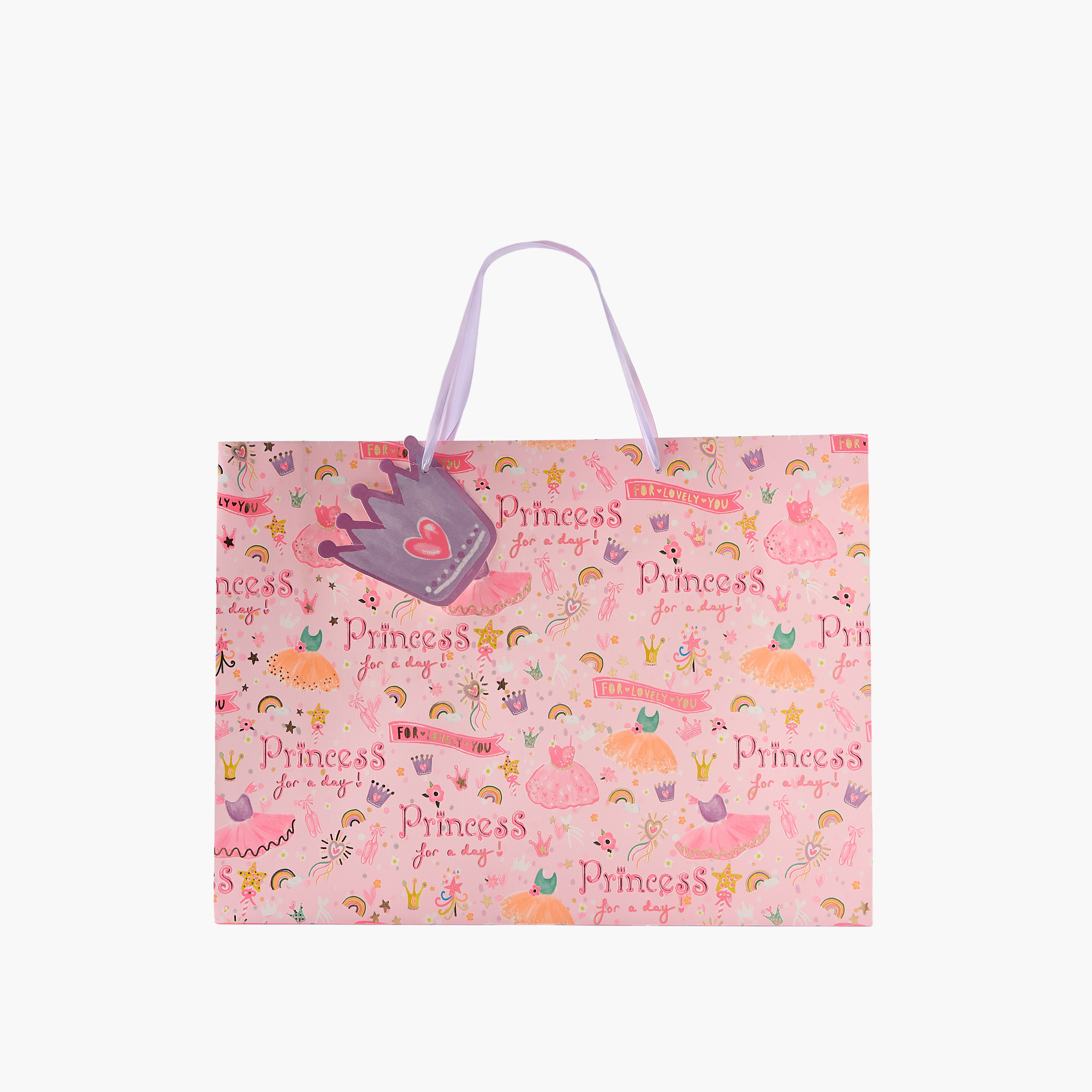 Findz Princess Print Paper Gift Bag - 42x12x31 cms-household-giftingaccessories-giftings-image-1