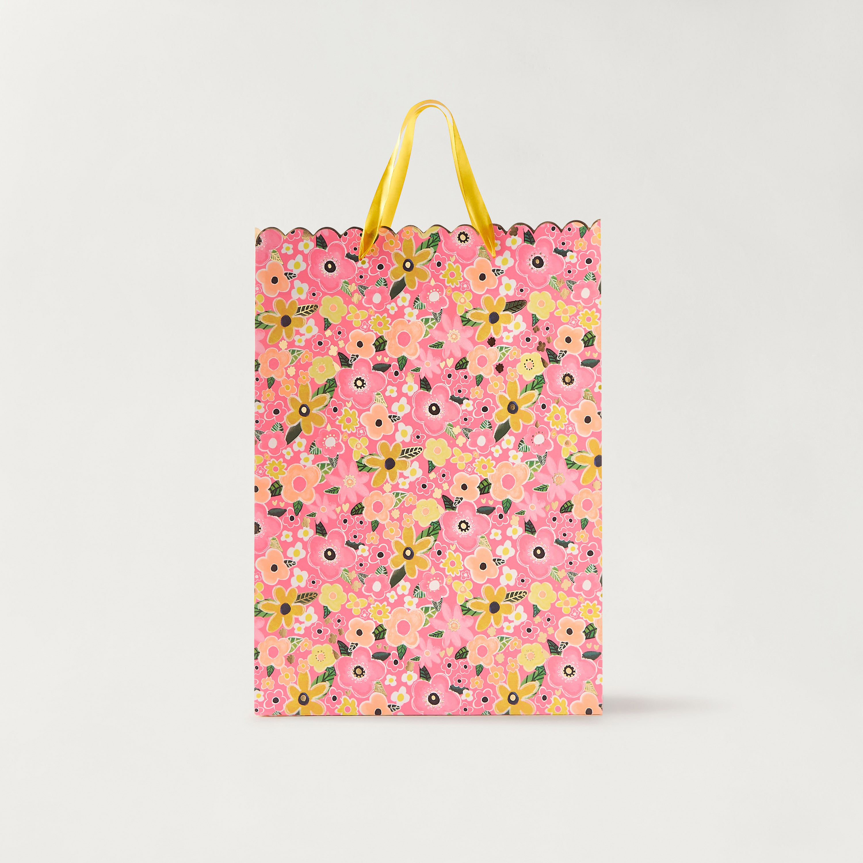 Findz Floral Print Paper Gift Bag - 26x12x32 cm-household-giftingaccessories-giftings-image-1