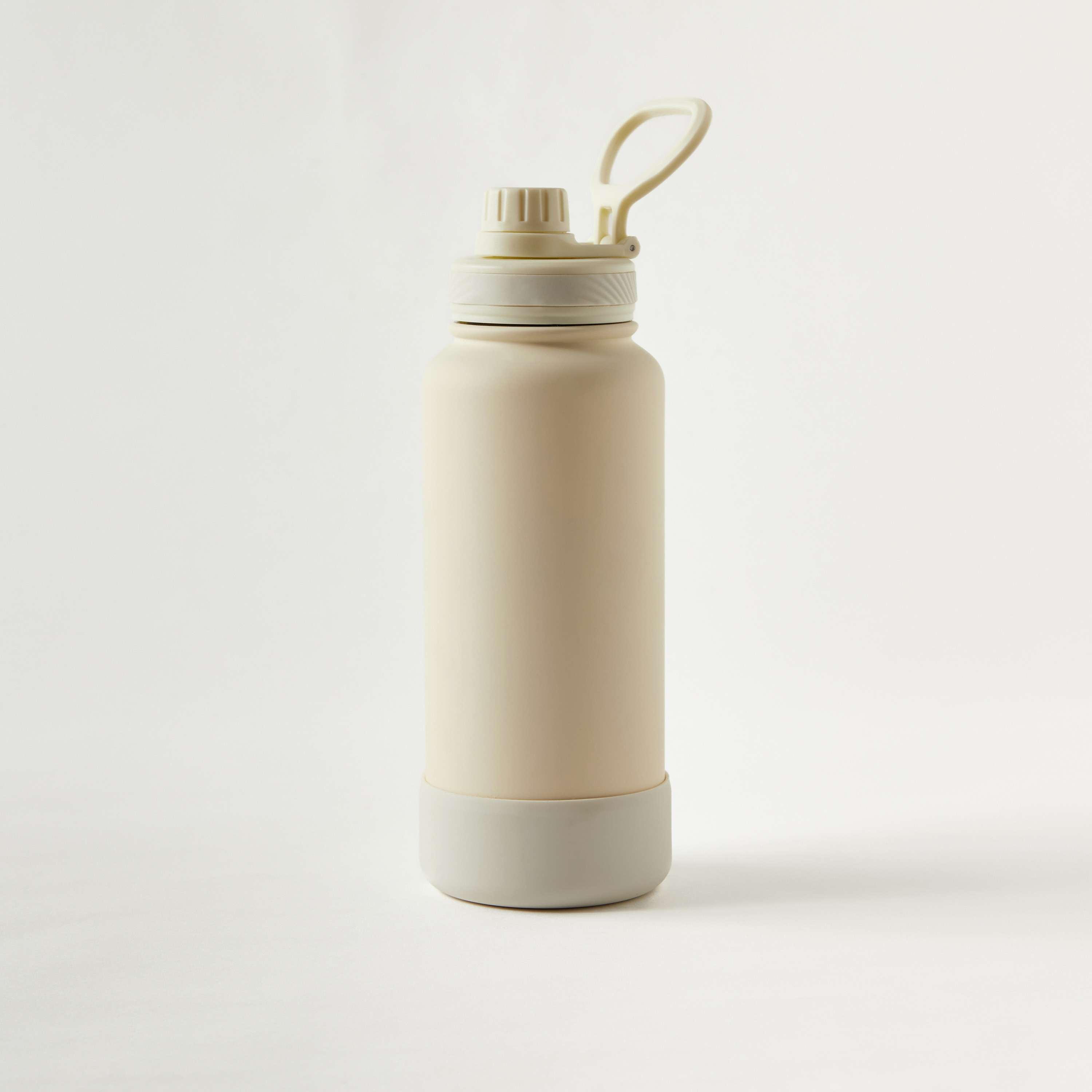 قارورة مياه ستانلس ستيل سادة بفوهة ومقبض - 1 لتر-school-waterbottles-image-1