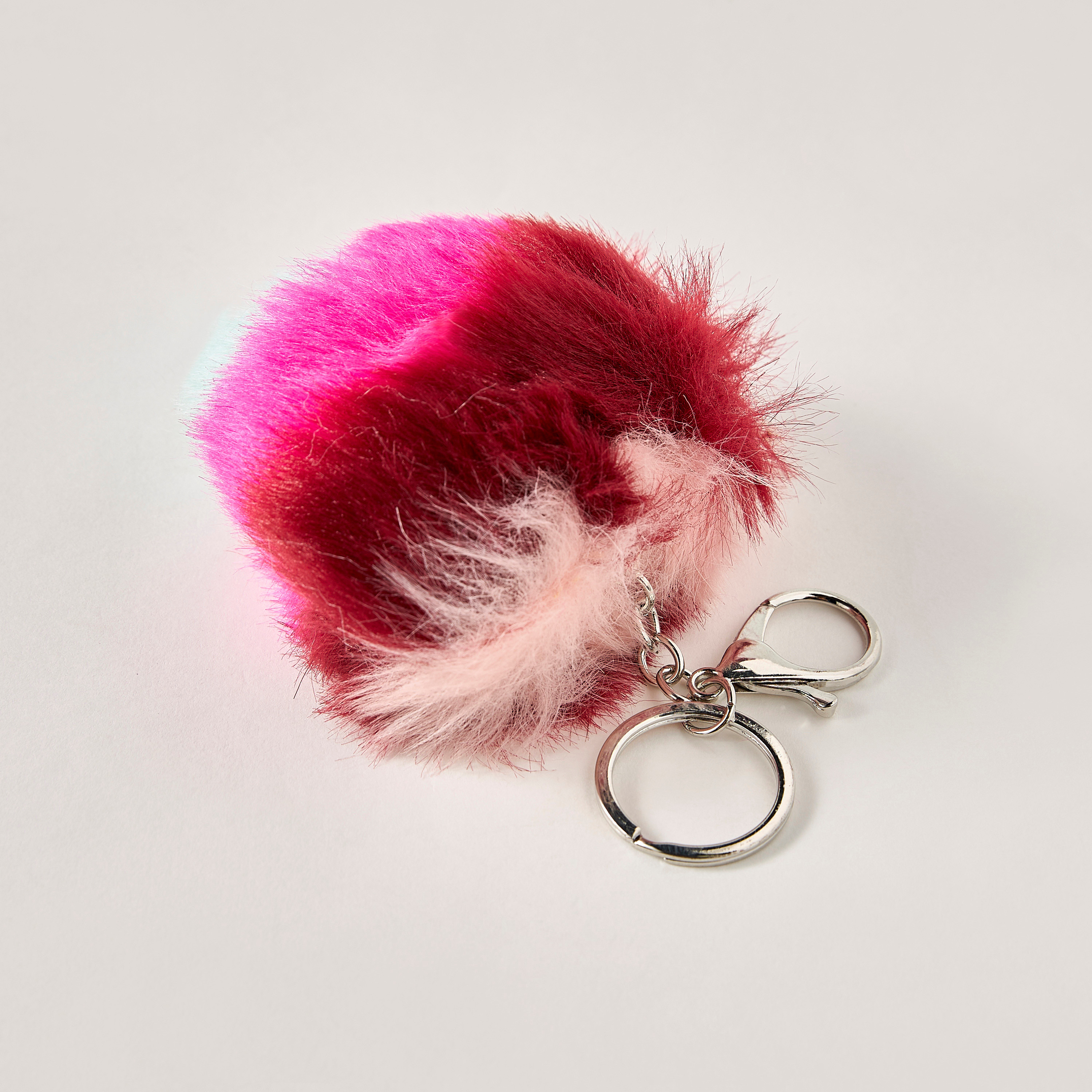 Syloon Pom Pom Accent Keychain with Lobster Hook-girls-accessories-keyringsandbagcharms-image-2