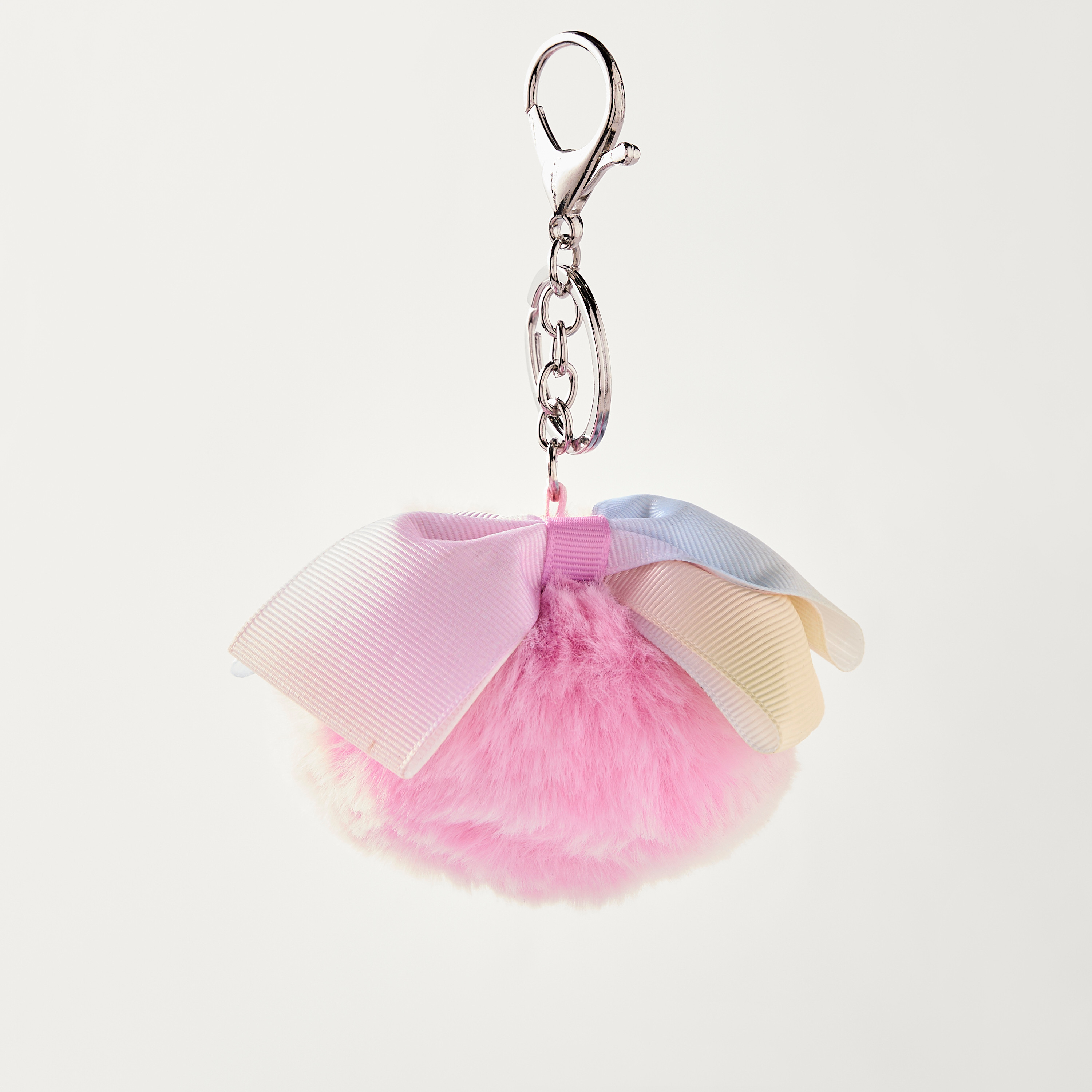 Syloon Pom Pom Accent Keychain with Lobster Hook-girls-accessories-keyringsandbagcharms-image-1